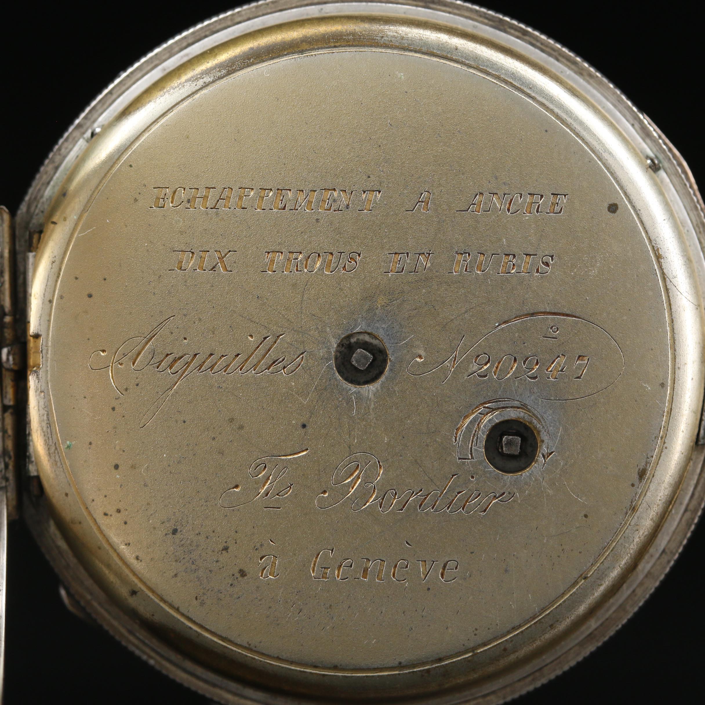 Bordier 800 Silver Pocket Watch and Tiffany & Co. Sterling Silver Letter Holder