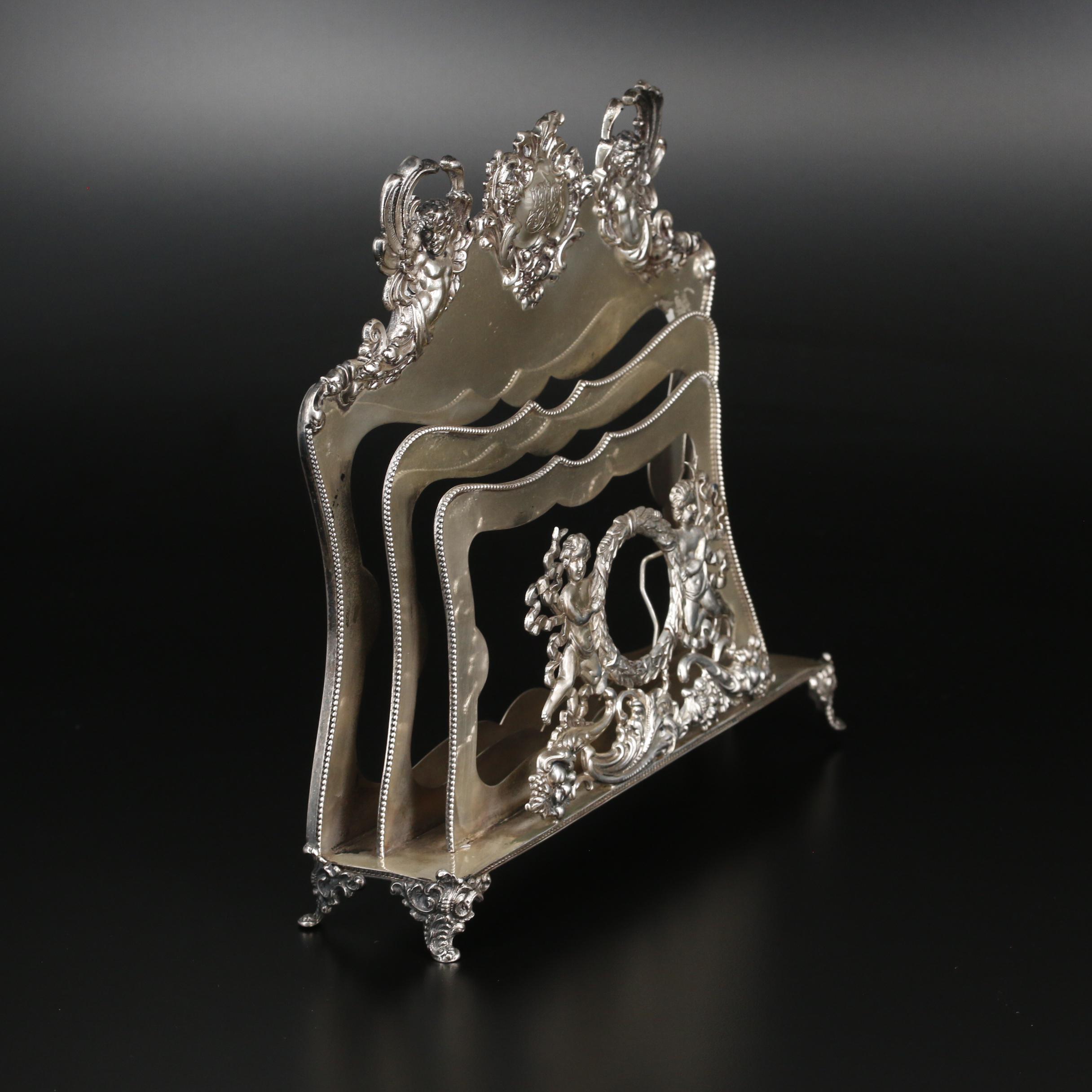 Bordier 800 Silver Pocket Watch and Tiffany & Co. Sterling Silver Letter Holder