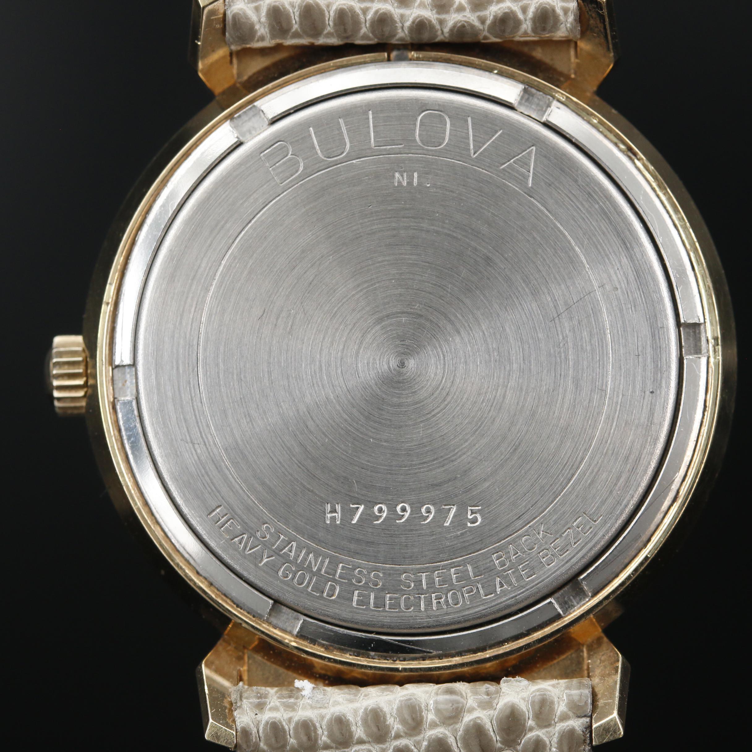 Vintage Bulova Sea King Gold Tone Automatic Watch, 1971