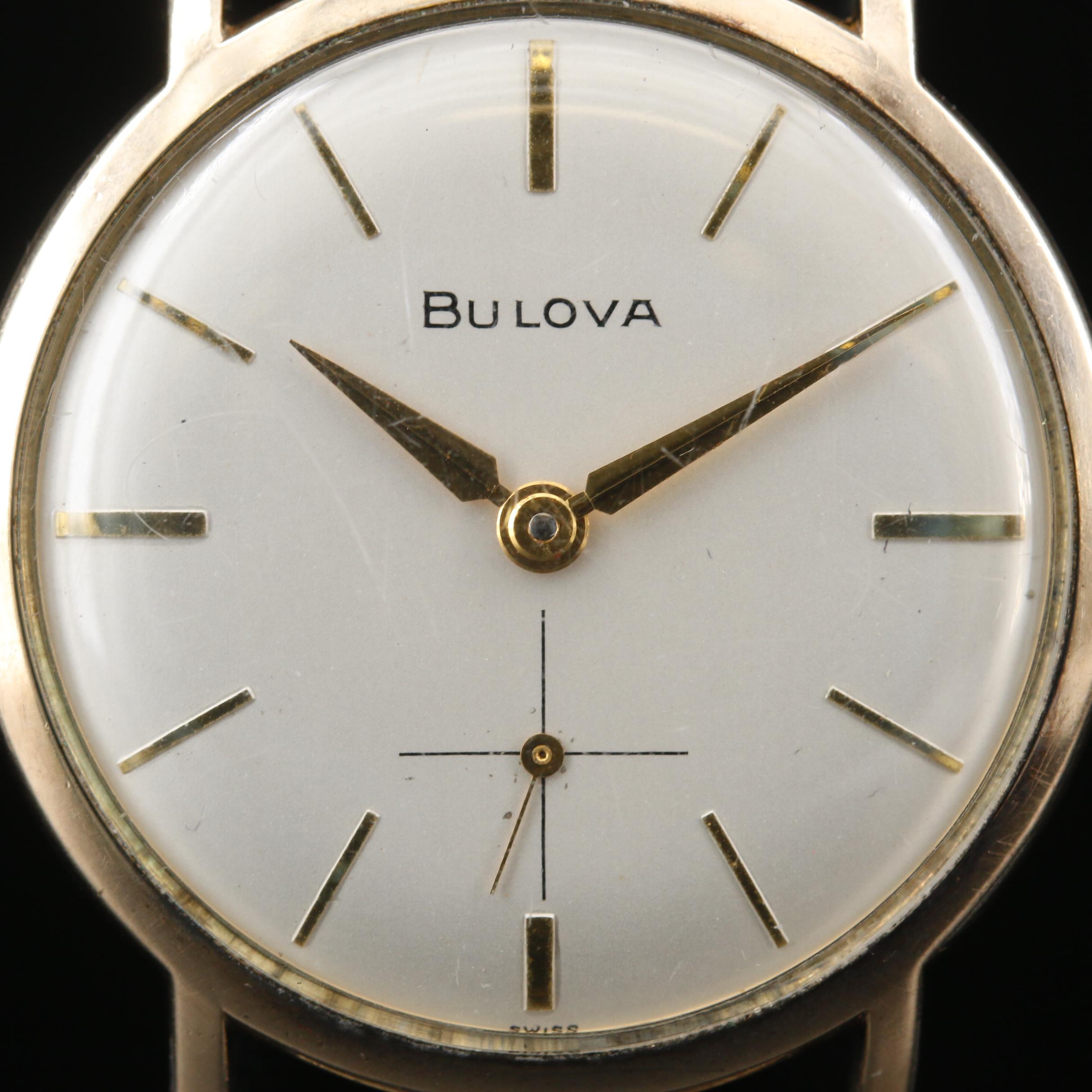 Bulova President Rolled Gold Plate Stem Wind Watch, Vintage
