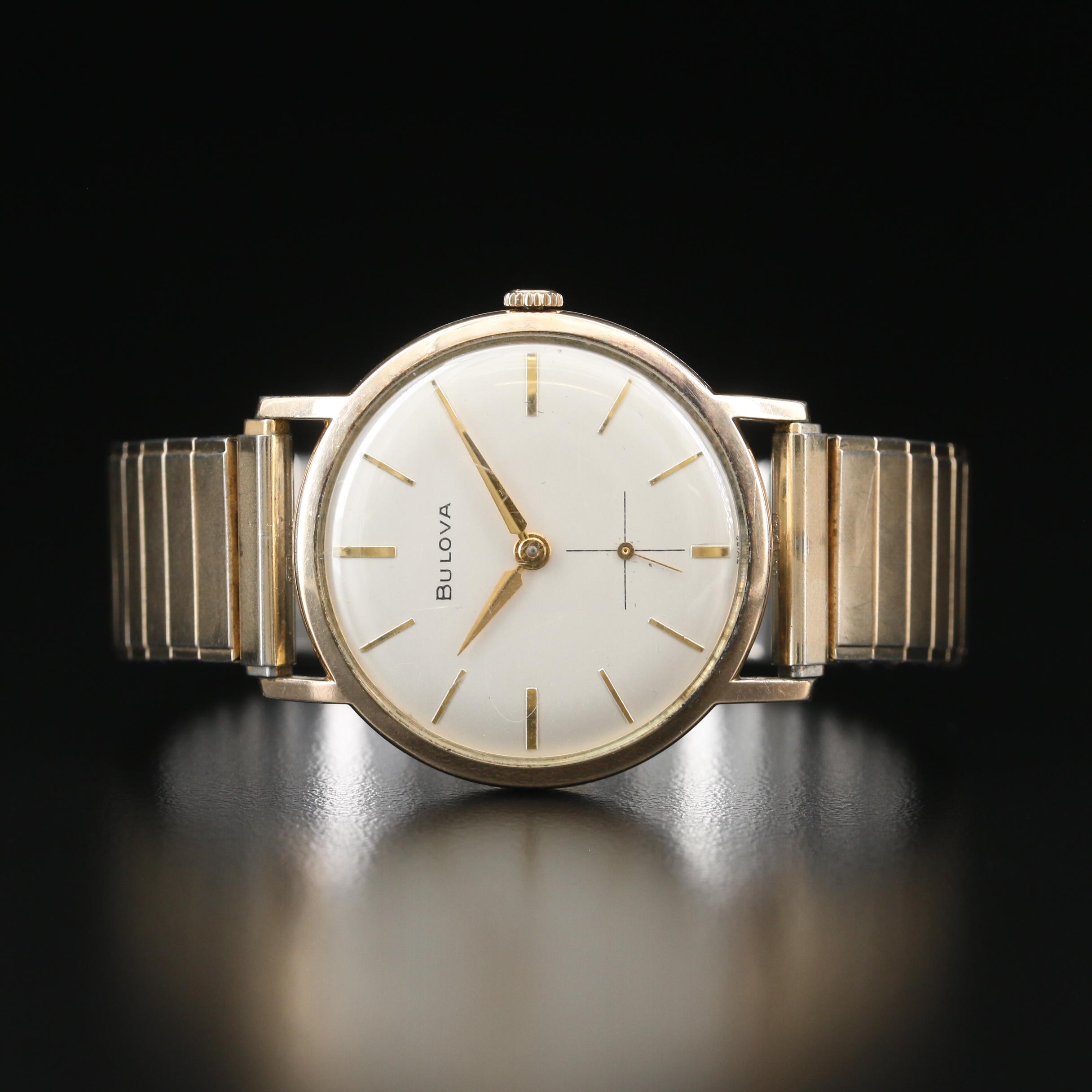 Bulova President Rolled Gold Plate Stem Wind Watch, Vintage