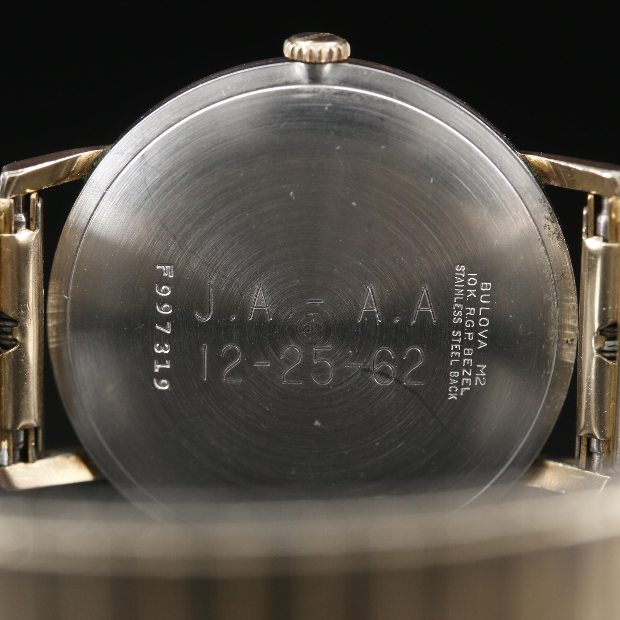 Bulova President Rolled Gold Plate Stem Wind Watch, Vintage