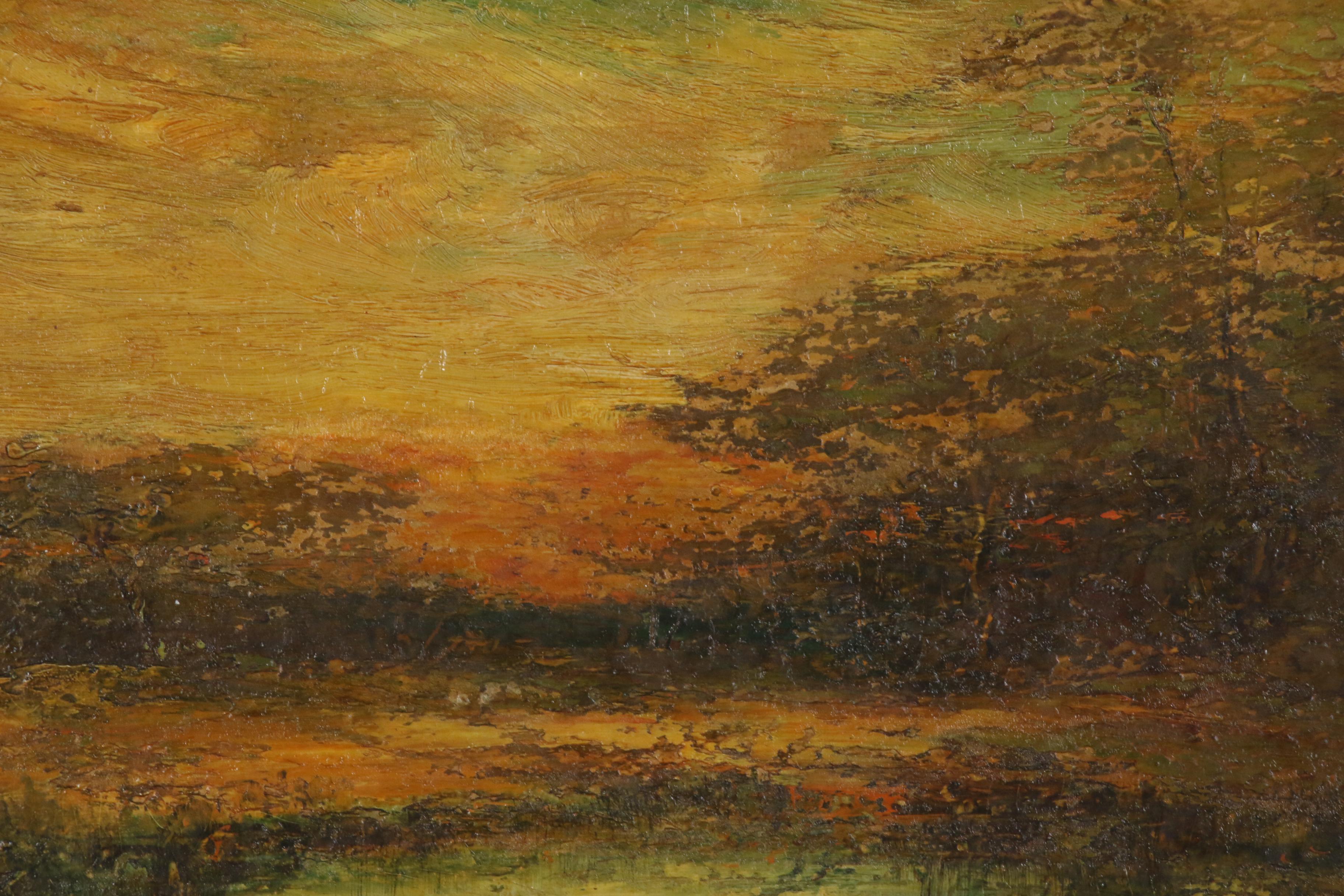 Hudson Mindell Kitchell Tonalist Landscape Painting