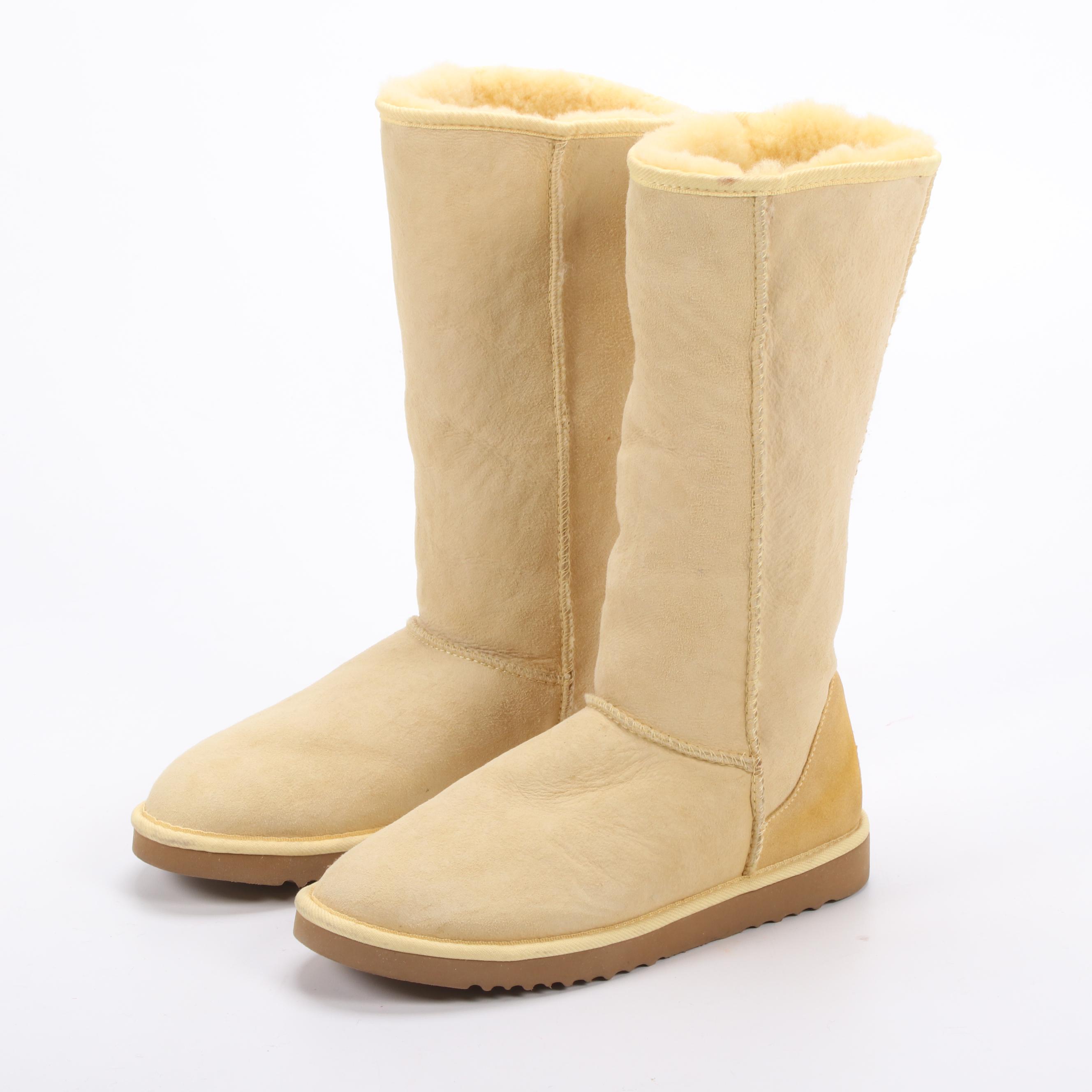 UGG Australia Classic Tall Boots in Suede and Shearling
