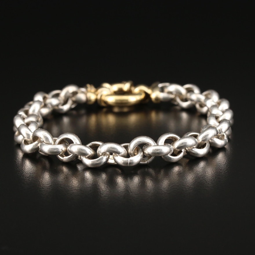 Milor Sterling Silver Cable Link Bracelet