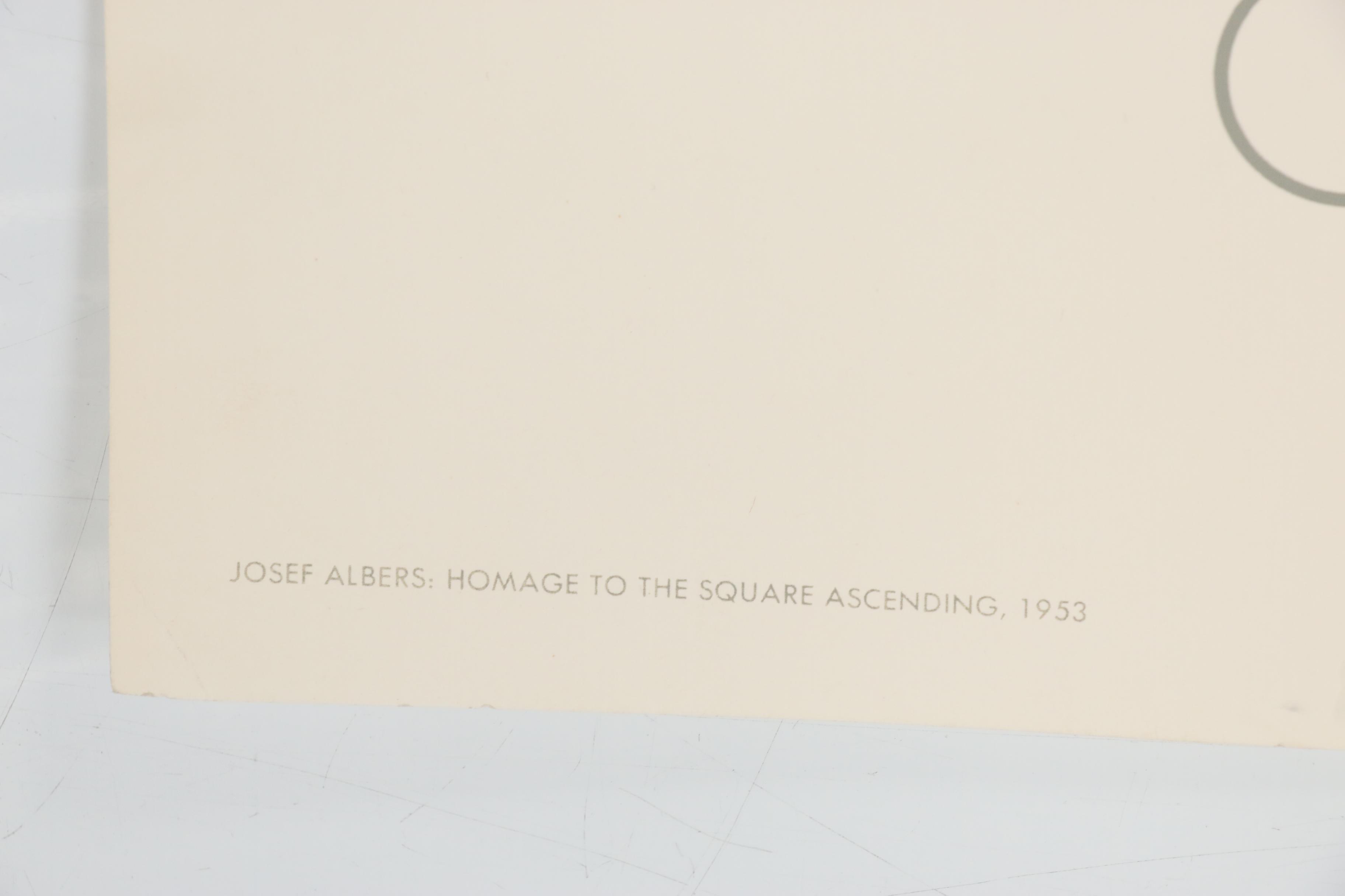 Serigraph Exhibition Poster for Josef Albers at Whitney Museum of American Art
