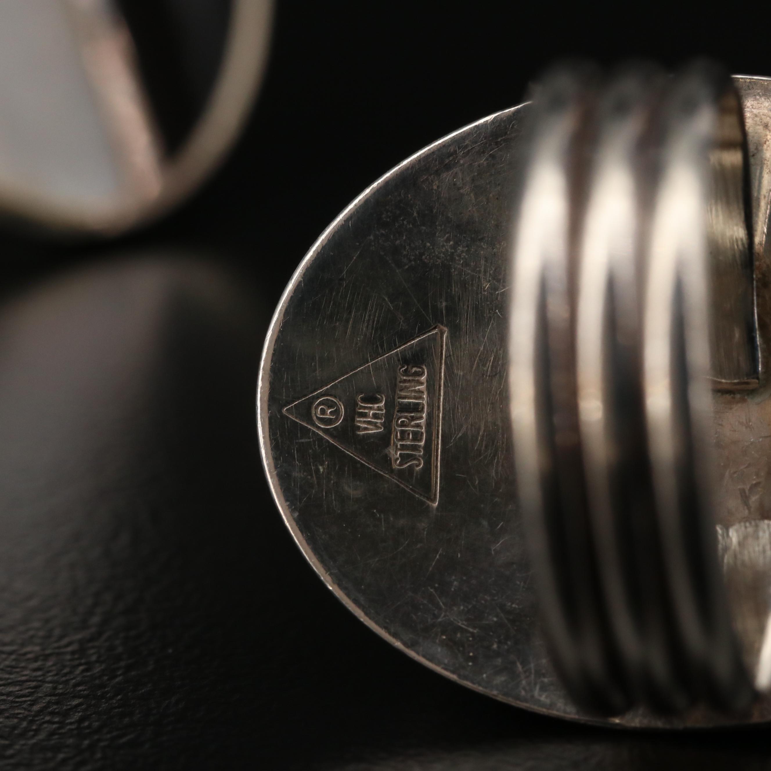 Sterling Ring Assortment with Turquoise and Inlaid Gemstones