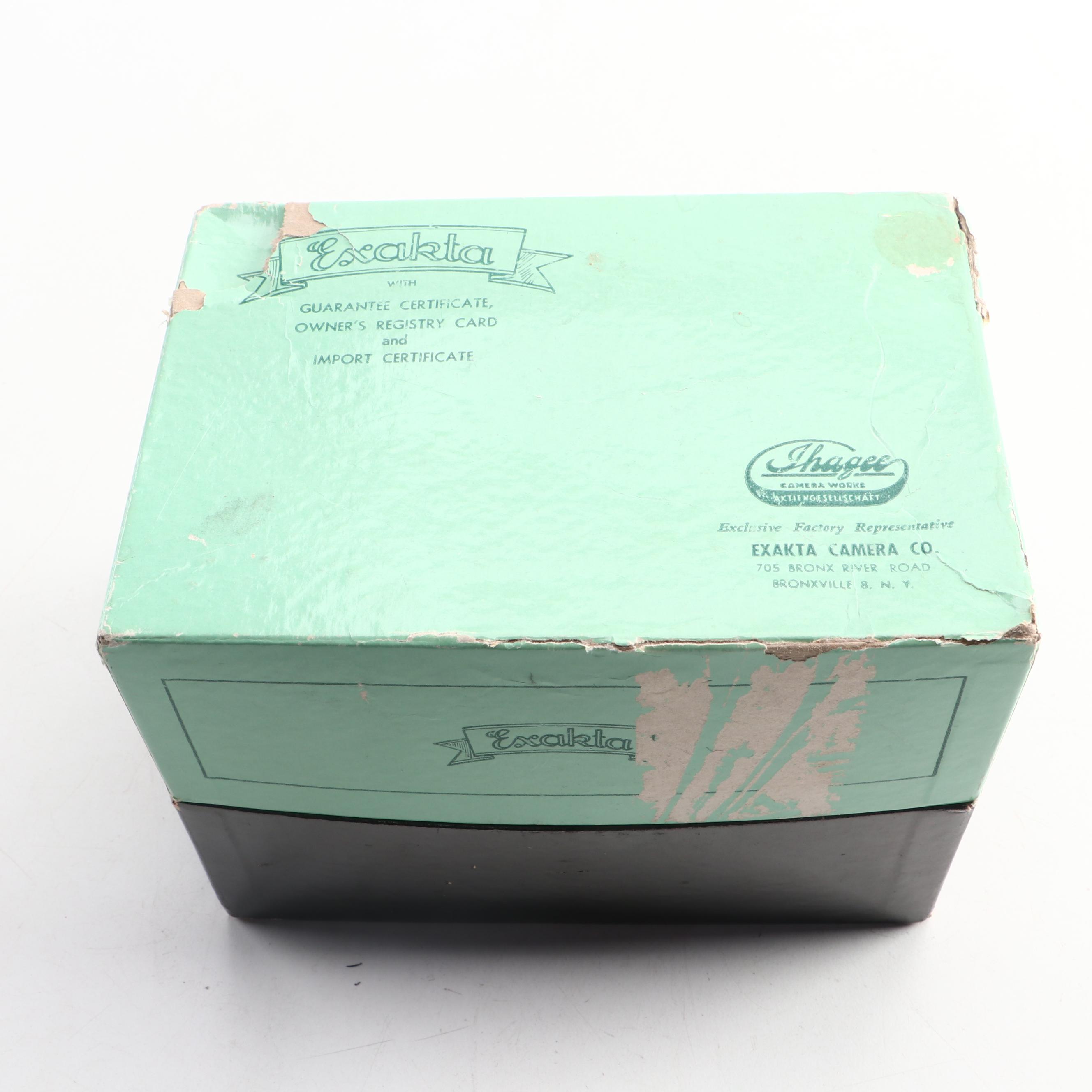 Ihagee Exakta VX IIa SLR 35mm Camera, Carrying Case, and Box, 1957-1961