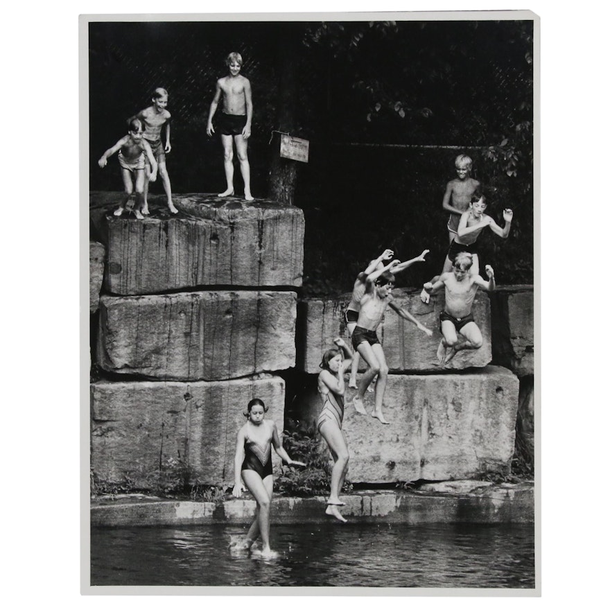 William D. Wade Silver Gelatin Print “Swimming At The Quarry”