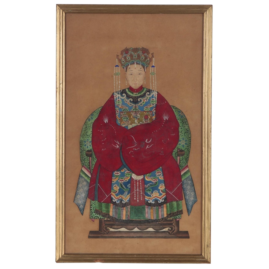 Chinese Ancestor Portrait, Late Qing Dynasty