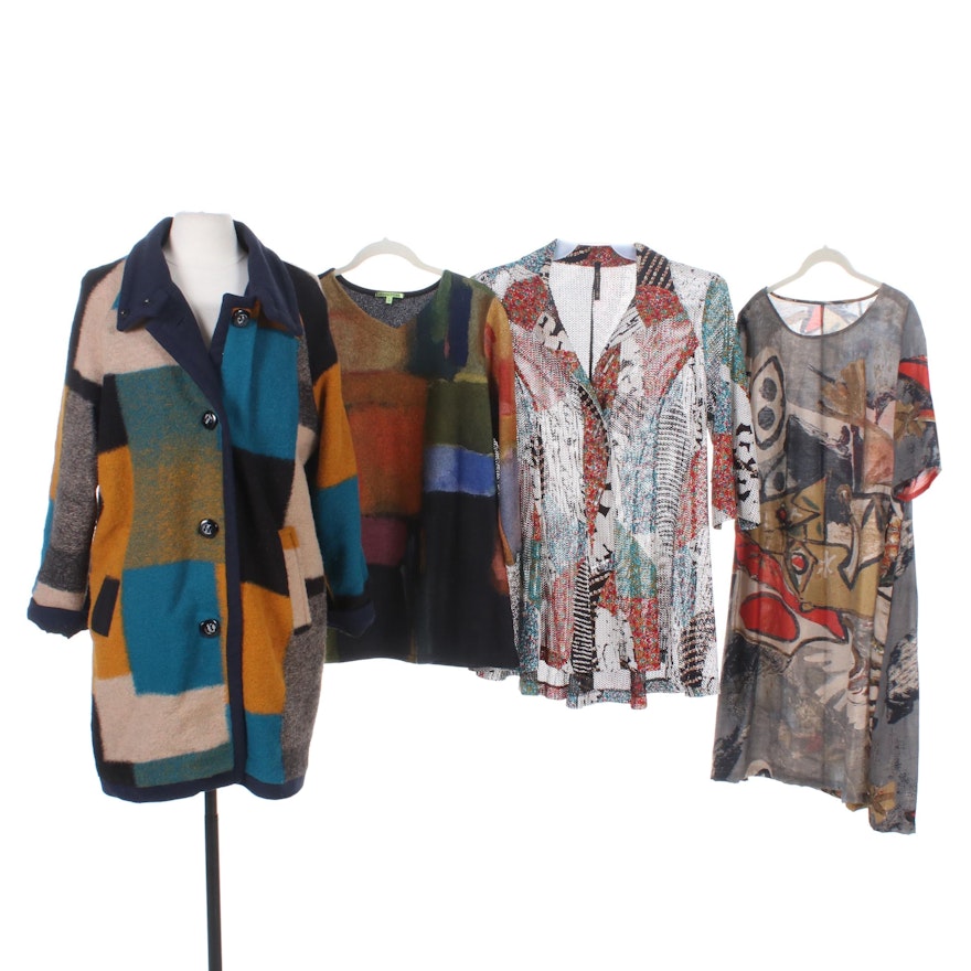 Trisha Tyler and Other Jackets and Separates with Smith & Hawken Shawl