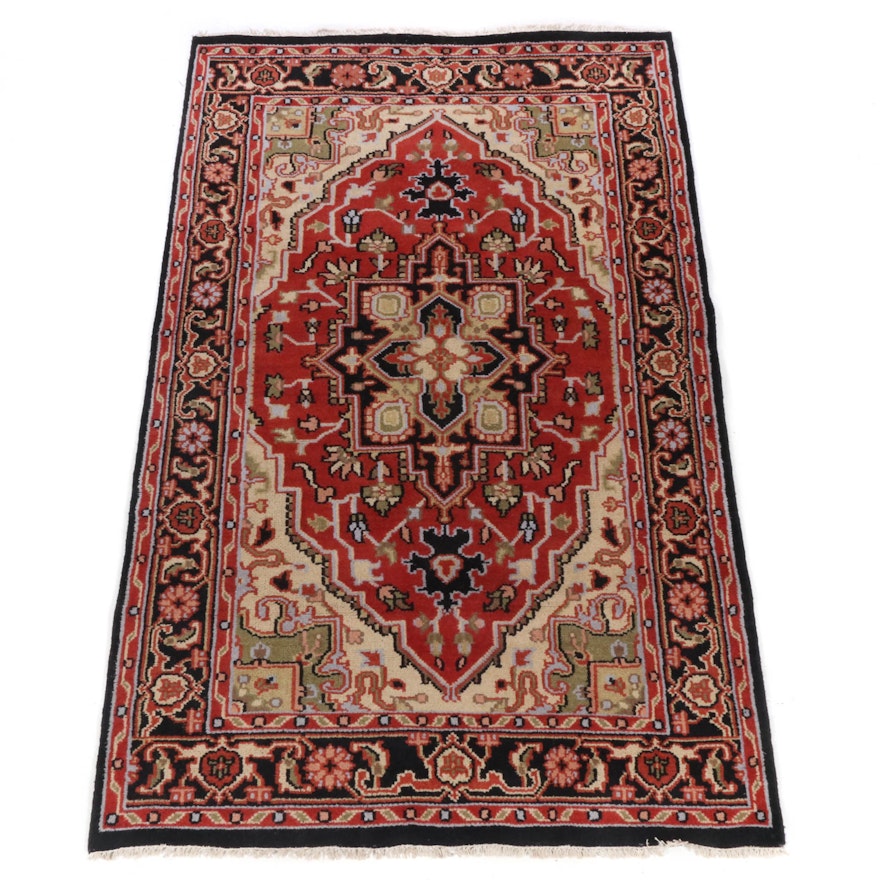 5'1 x 8'4 Hand-Knotted Indo-Persian Heriz Rug, 2010s