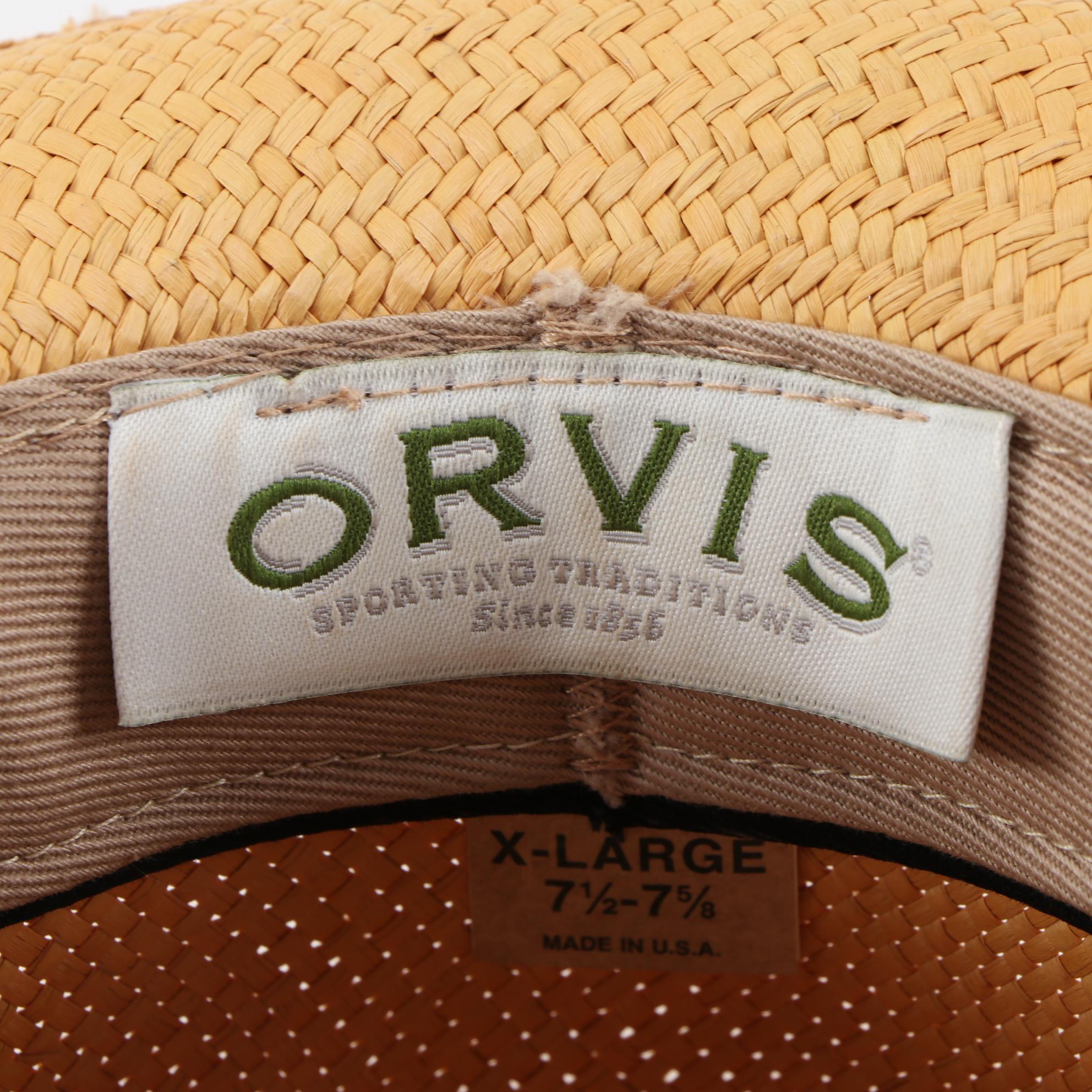 Men's Orvis Straw Panama Hat and Black Wool Fedoras