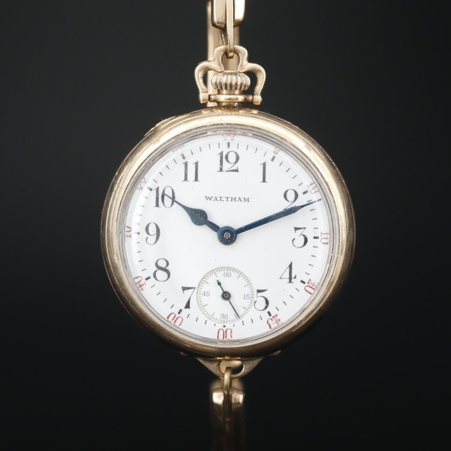 1914 Waltham Gold Filled Convertible Wristwatch