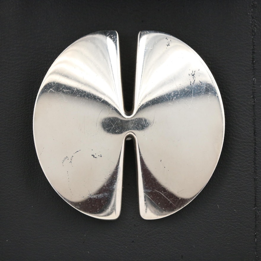 Modernist Nanna Ditzel #337B for Georg Jensen Sterling Brooch