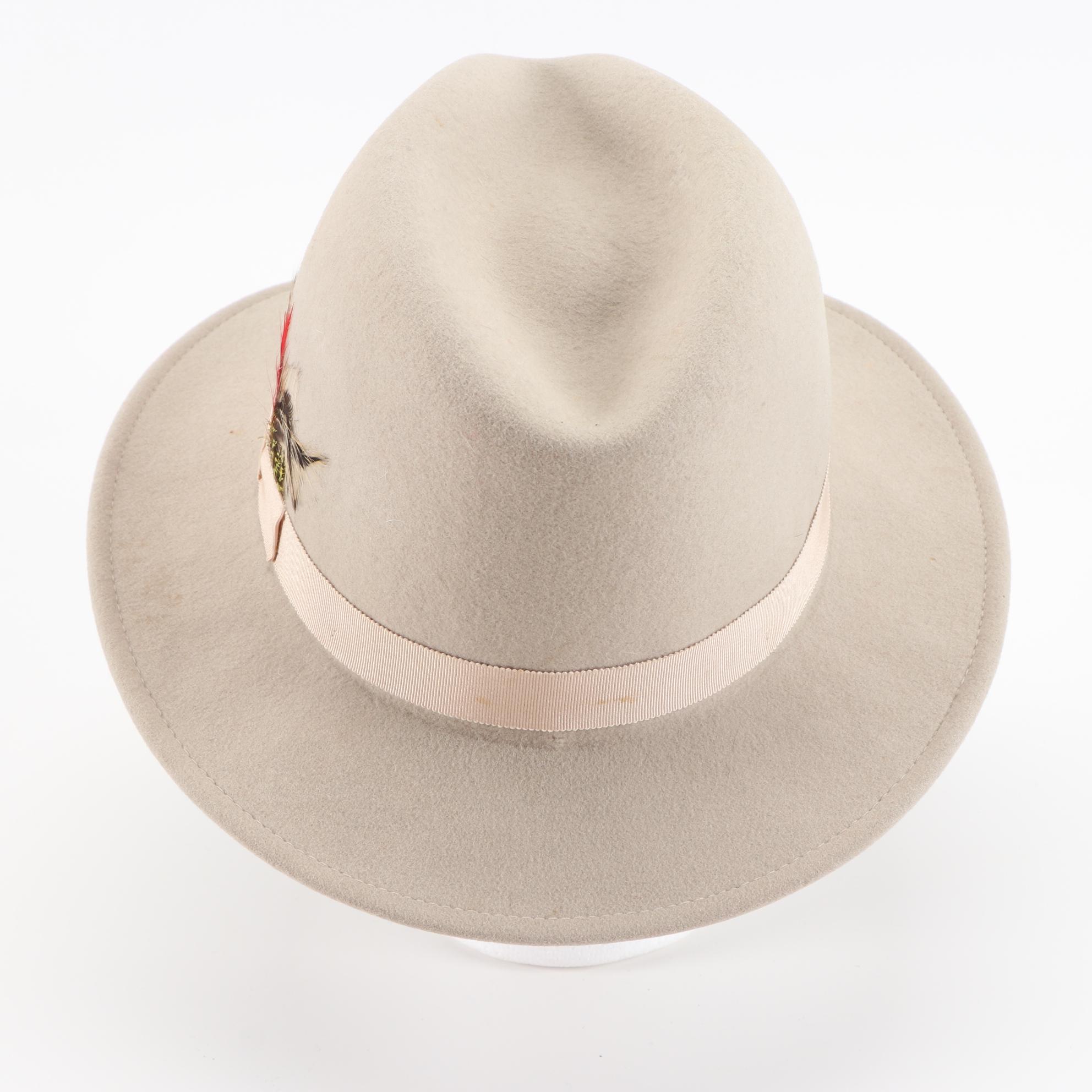 Men's Orvis Lite Felt Wool Packable Water Repellant Fedora Hats