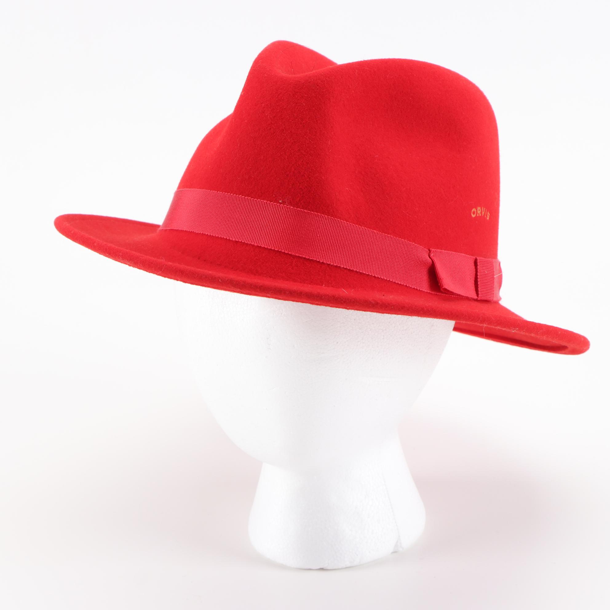 Men's Orvis Lite Felt Wool Packable Water Repellant Fedora Hats