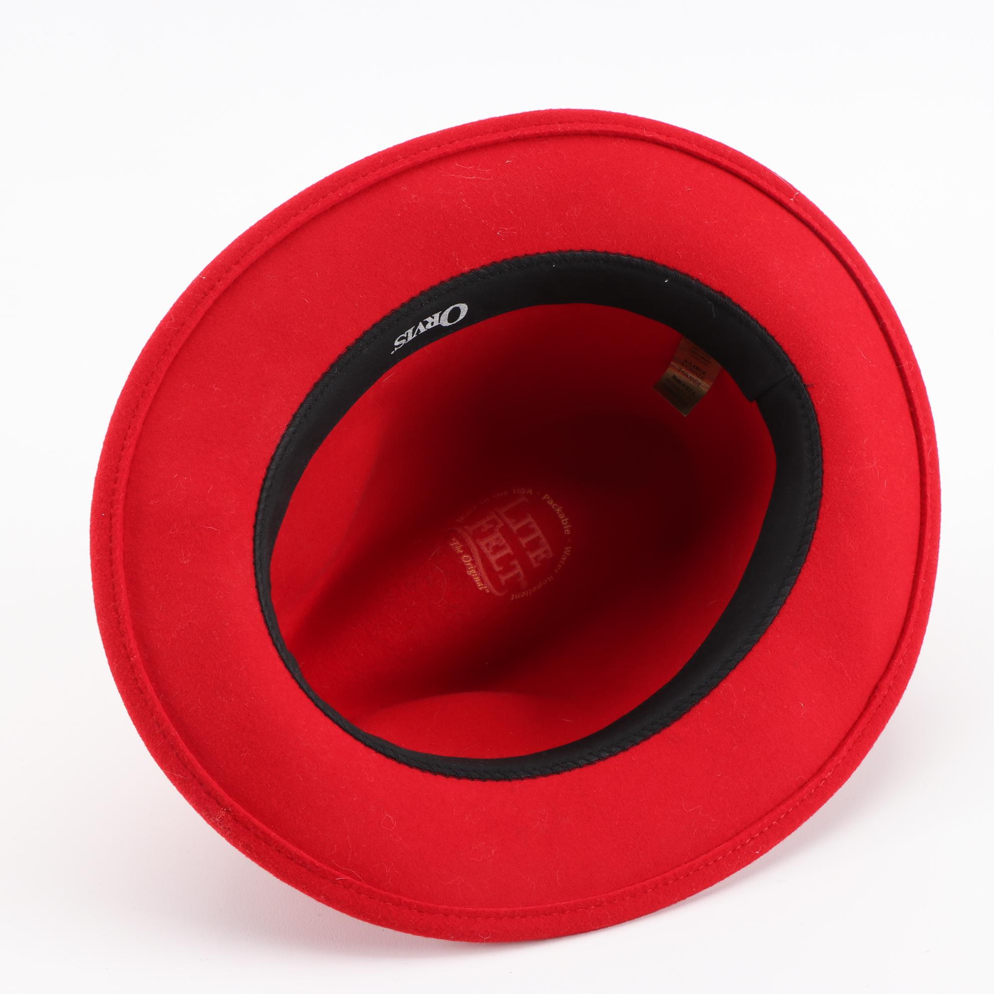 Men's Orvis Lite Felt Wool Packable Water Repellant Fedora Hats