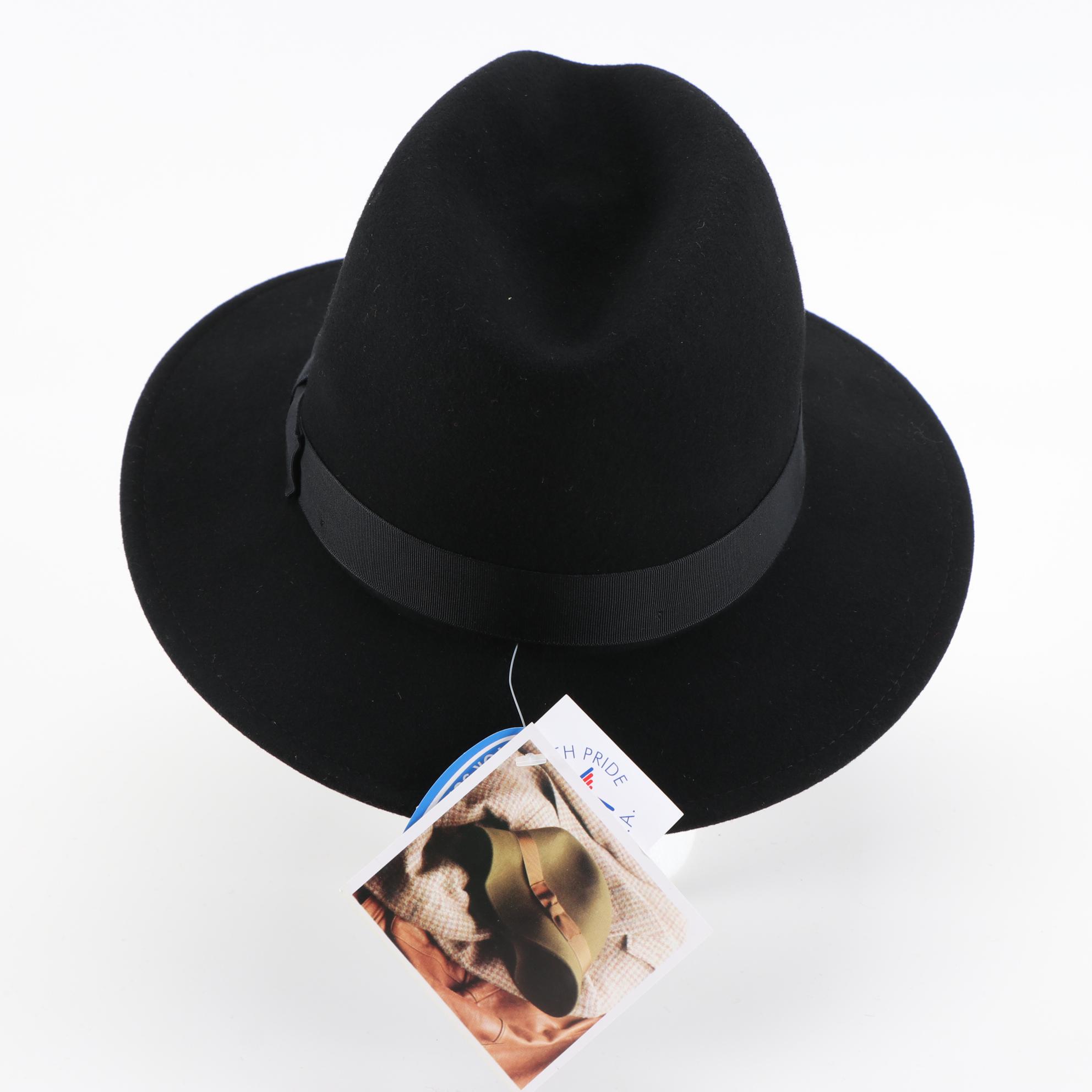 Men's Orvis Lite Felt Wool Packable Water Repellant Fedora Hats