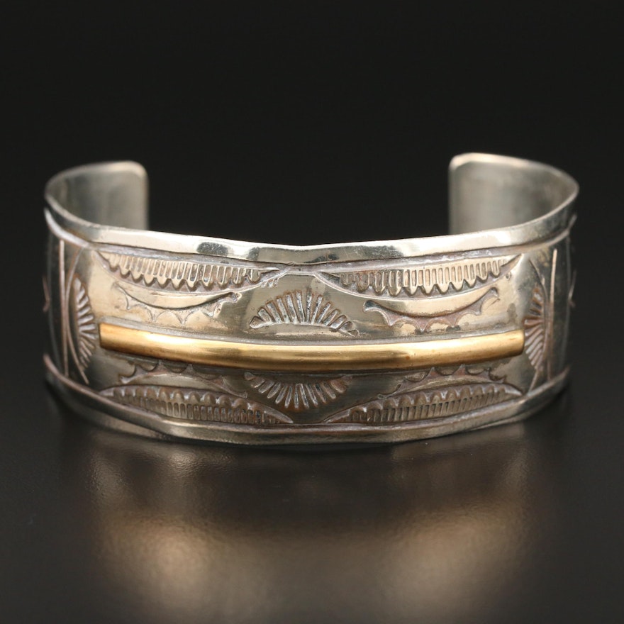 Southwestern Signed Cuff Bracelet