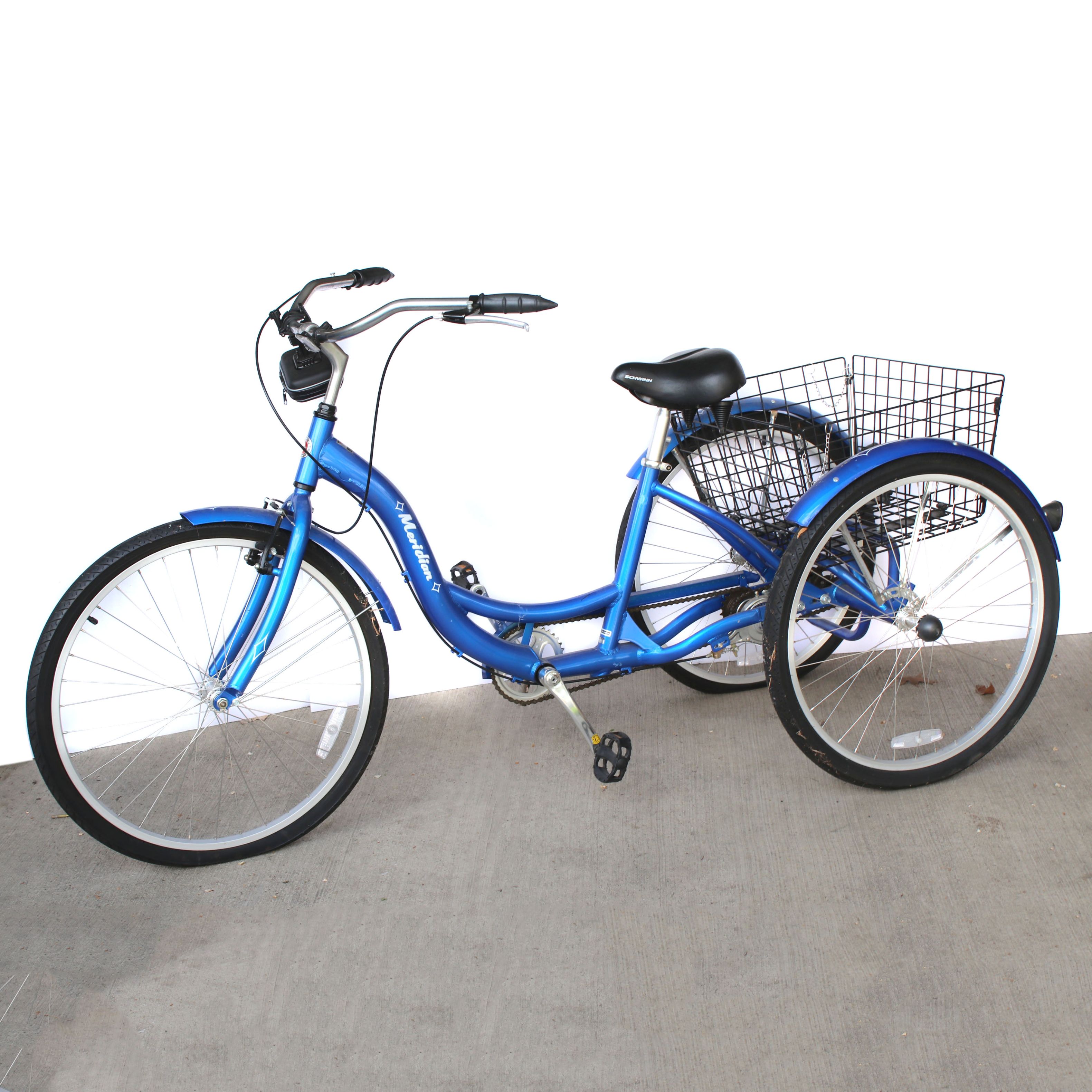 Schwinn Meridian Adult Cruiser Tricycle with Rear Basket