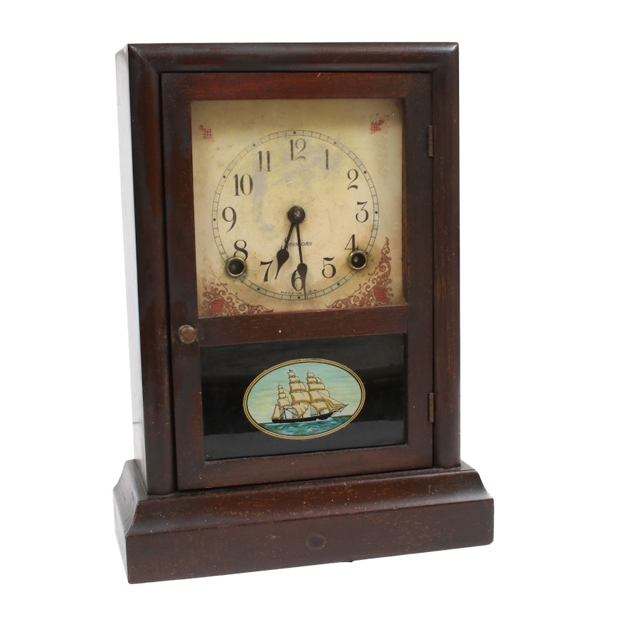 Sessions Nautical Mantle Clock, Early 20th Century