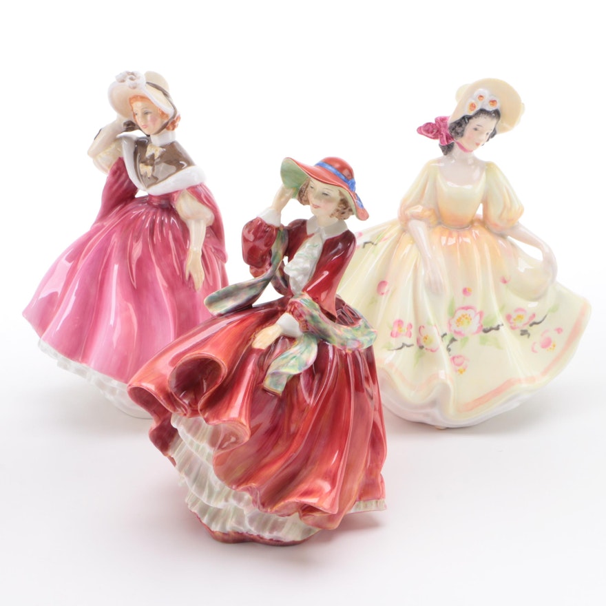 Royal Doulton "Sunday Best", "Sunday Morning" and "Top O' the Hill" Figurines