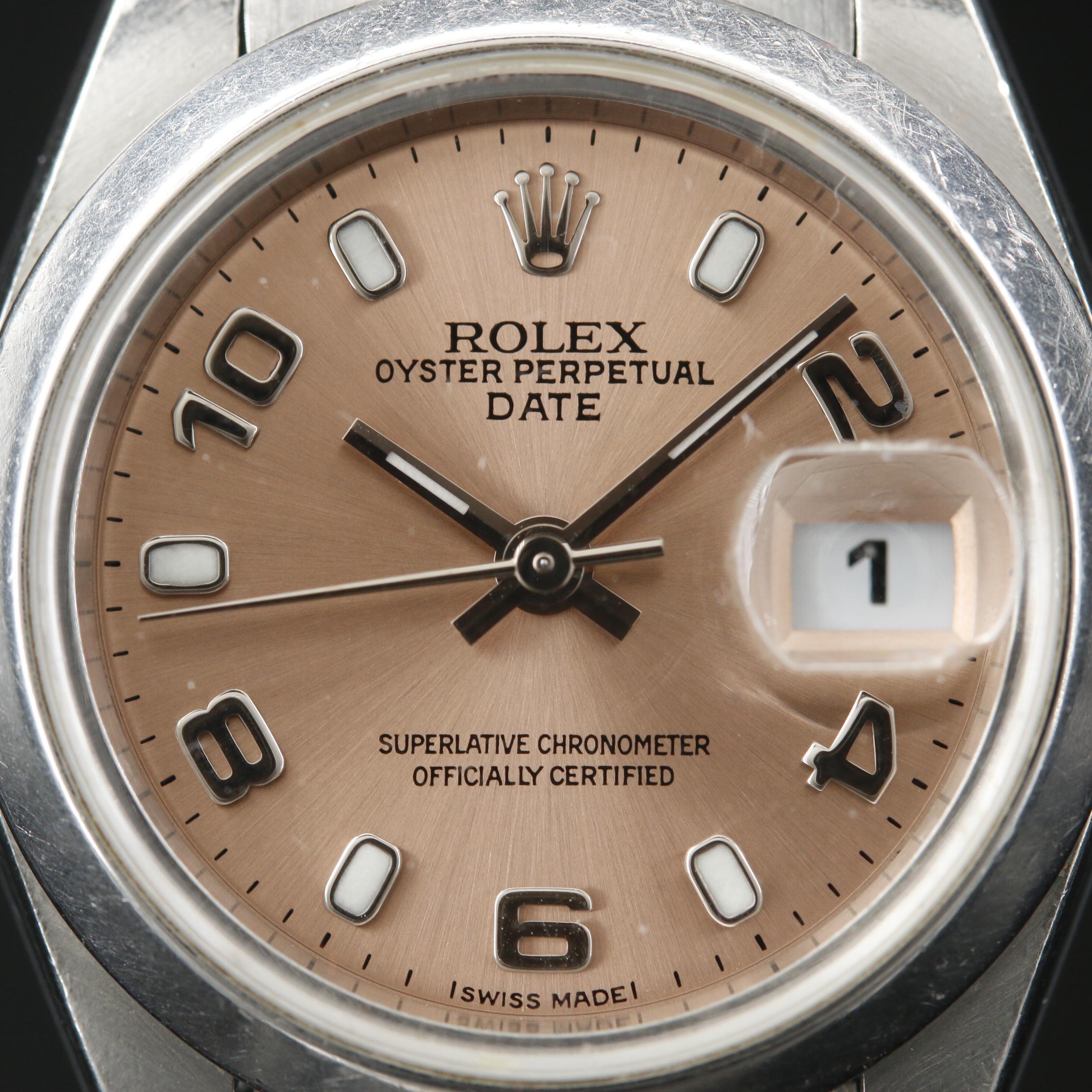 2005 Rolex Date 79160 Stainless Steel Automatic Watch