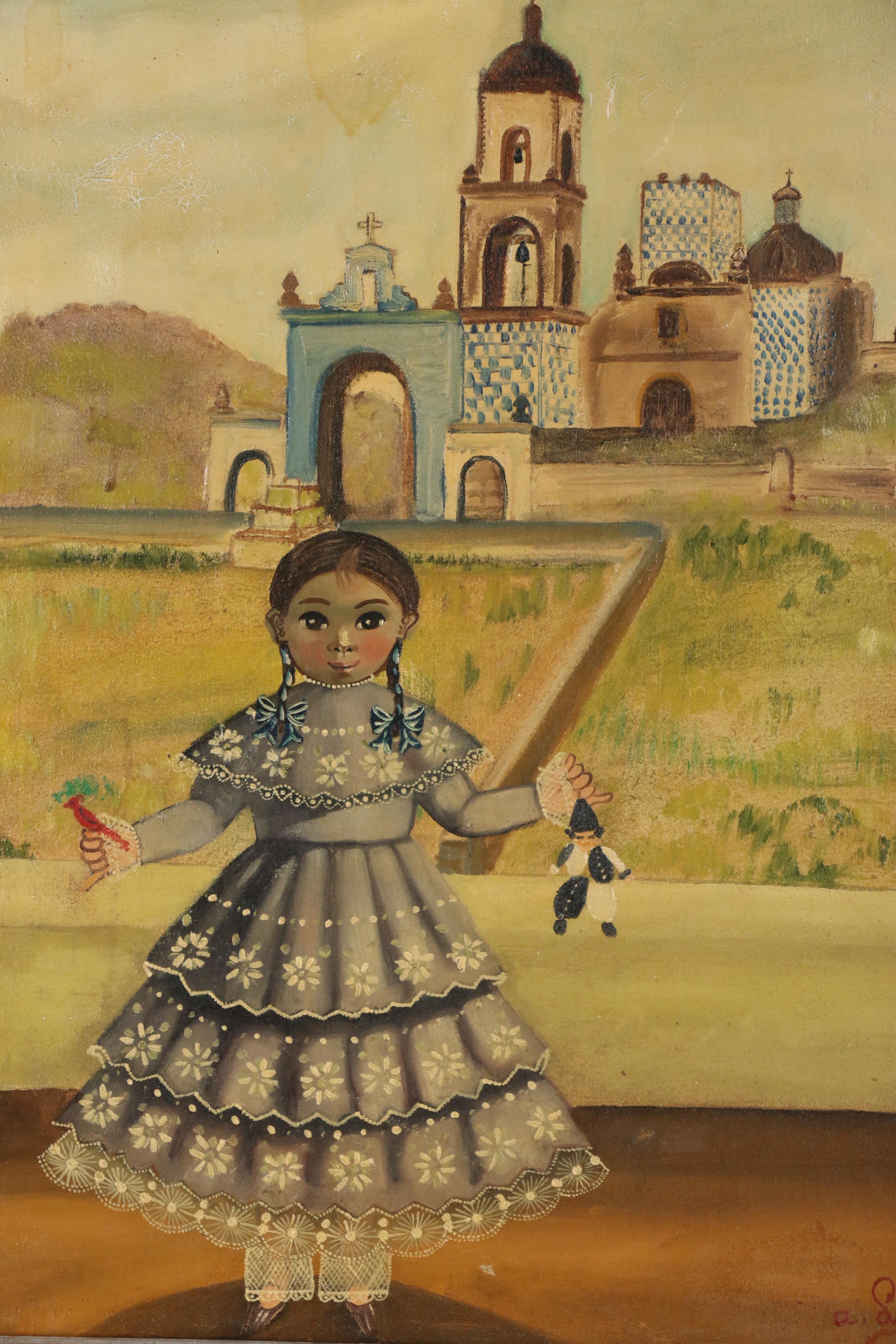 Agapito Labios Oil Painting of Young Girl