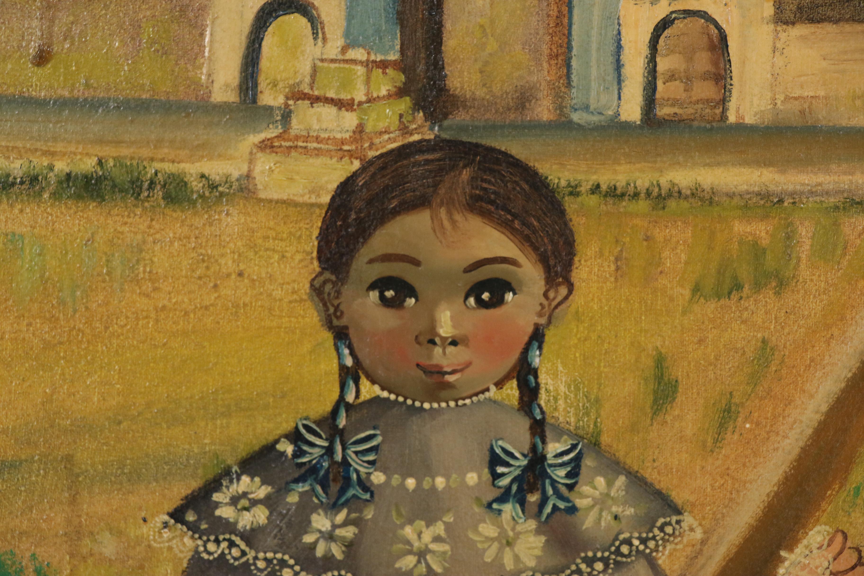 Agapito Labios Oil Painting of Young Girl