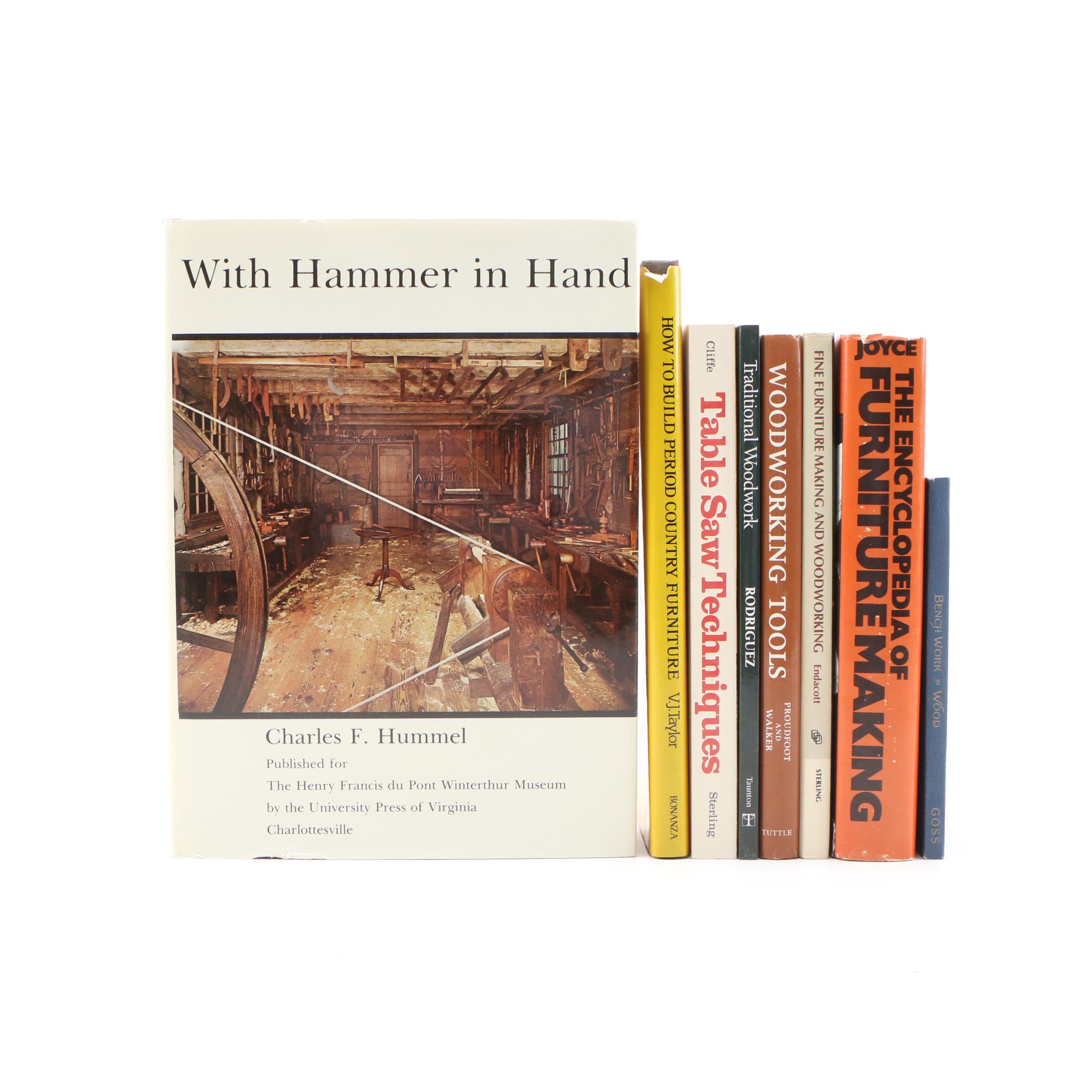 1982 Edition "With Hammer in Hand" by C. Hummel with Other Woodworking Books