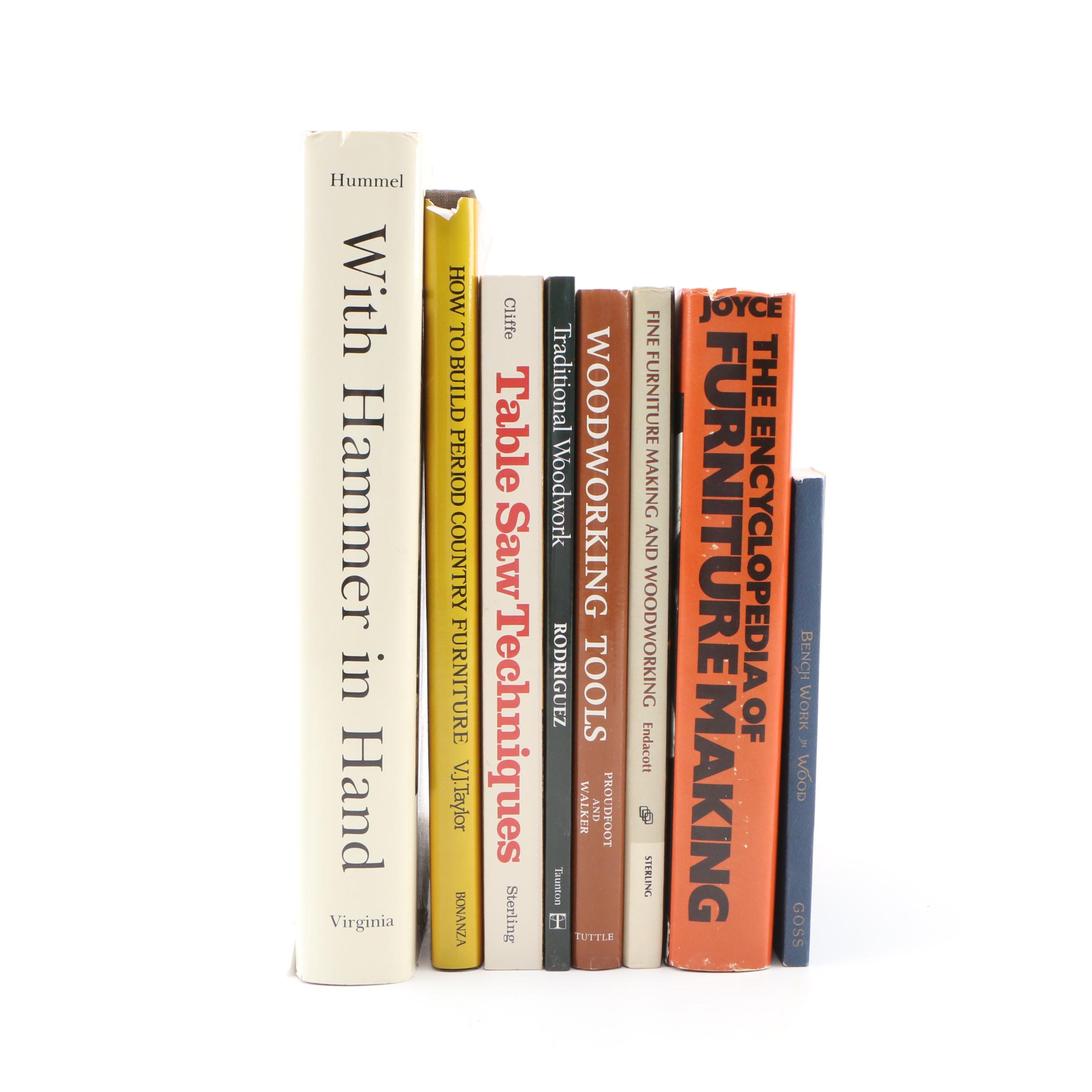 1982 Edition "With Hammer in Hand" by C. Hummel with Other Woodworking Books