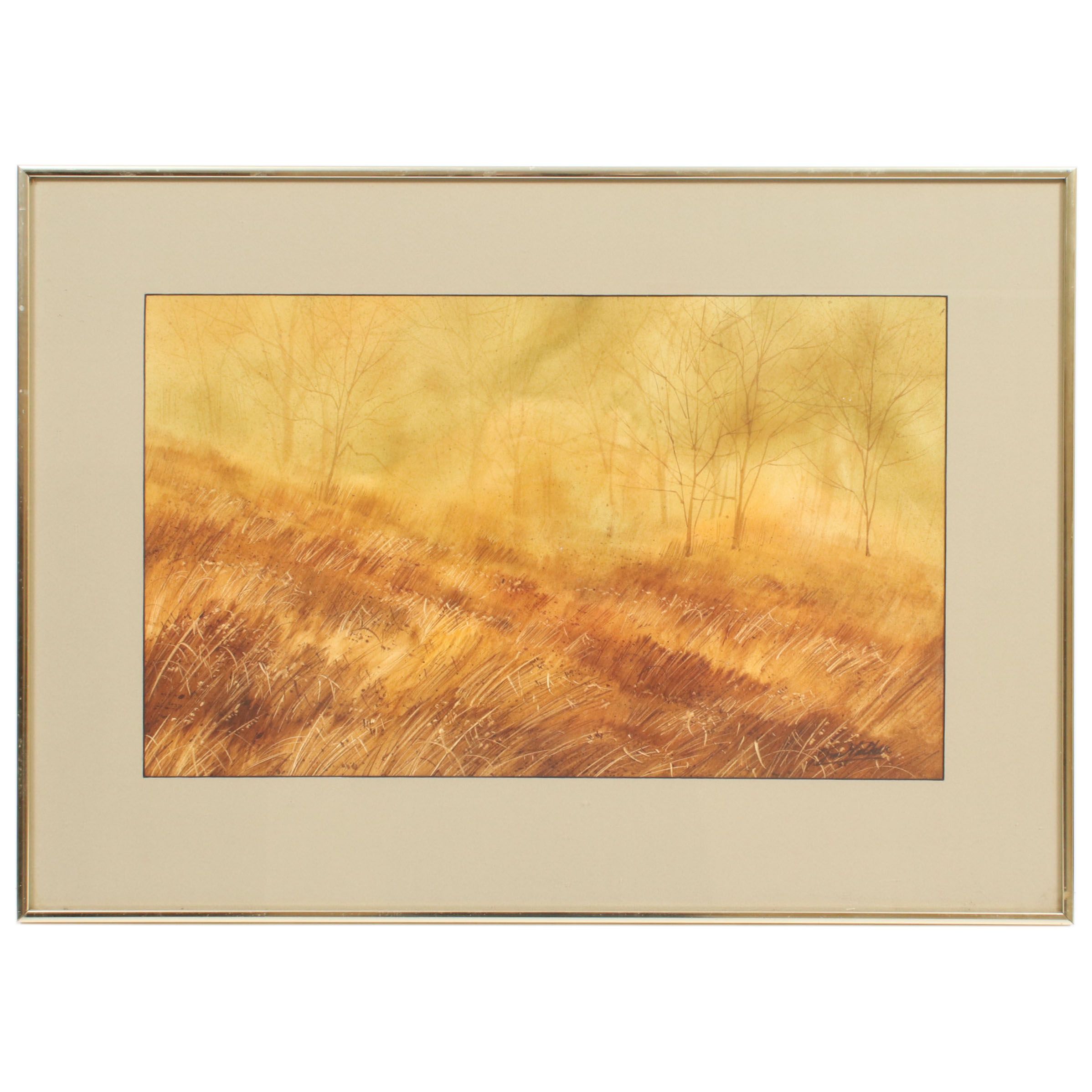 Jim Walker Watercolor Painting "Misty Glenn"