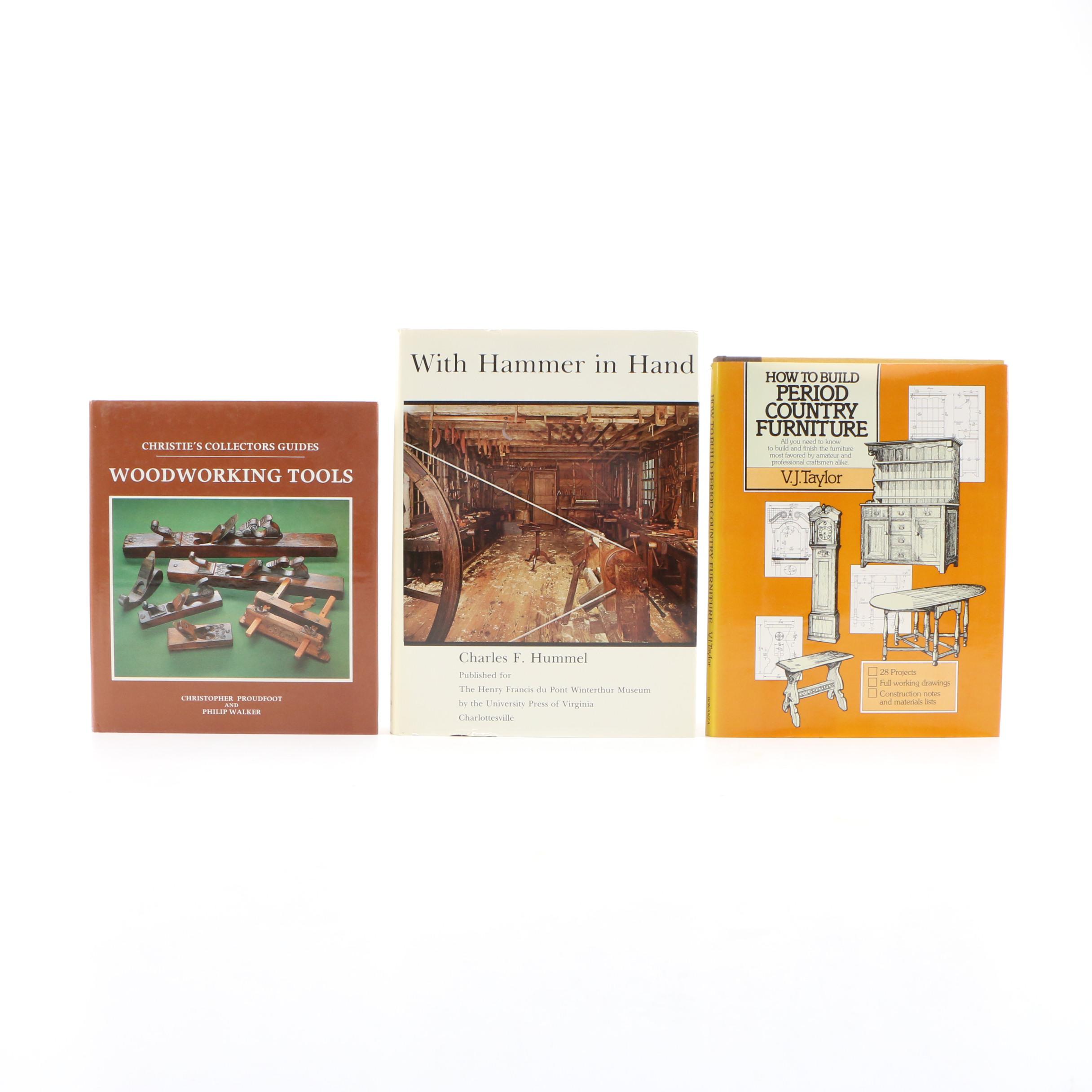 1982 Edition "With Hammer in Hand" by C. Hummel with Other Woodworking Books