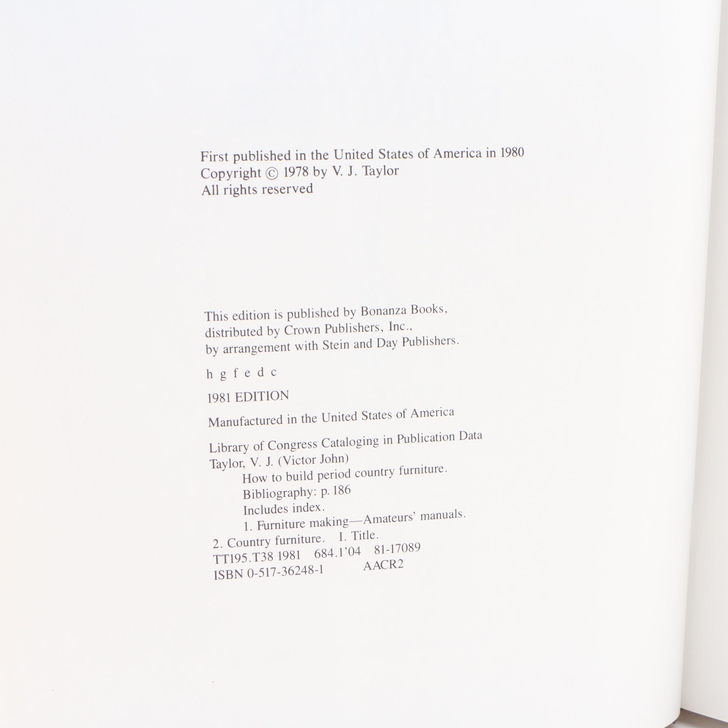 1982 Edition "With Hammer in Hand" by C. Hummel with Other Woodworking Books