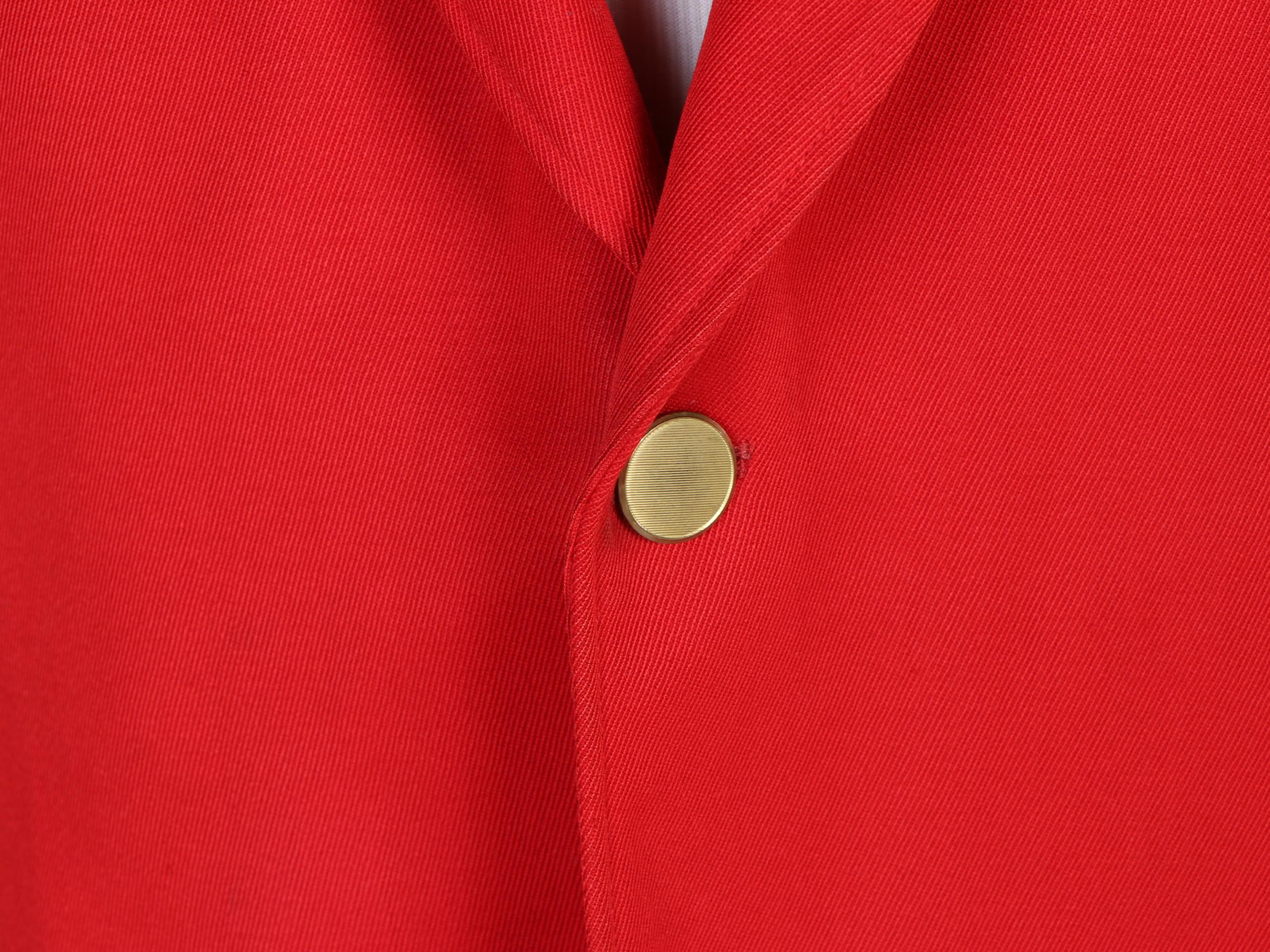 Stanbury & Company Band Uniform Jacket in Red with Sleeve Stripes, Vintage