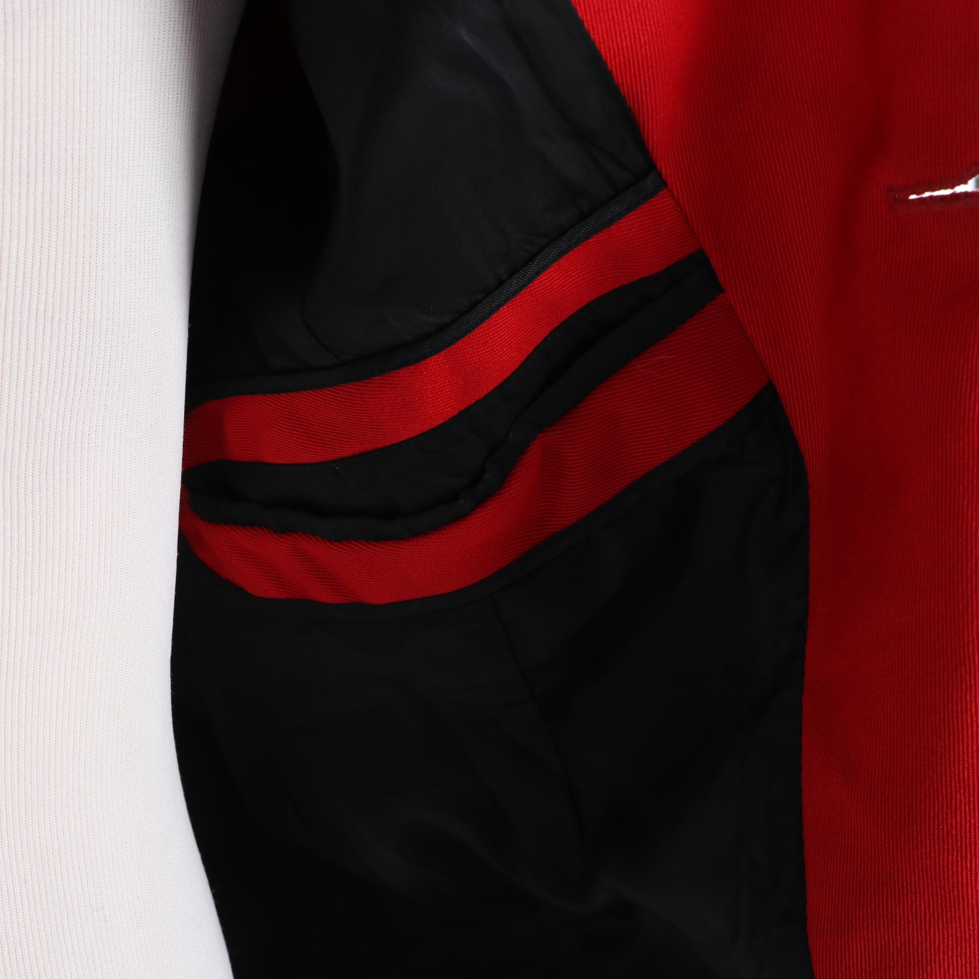 Stanbury & Company Band Uniform Jacket in Red with Sleeve Stripes, Vintage