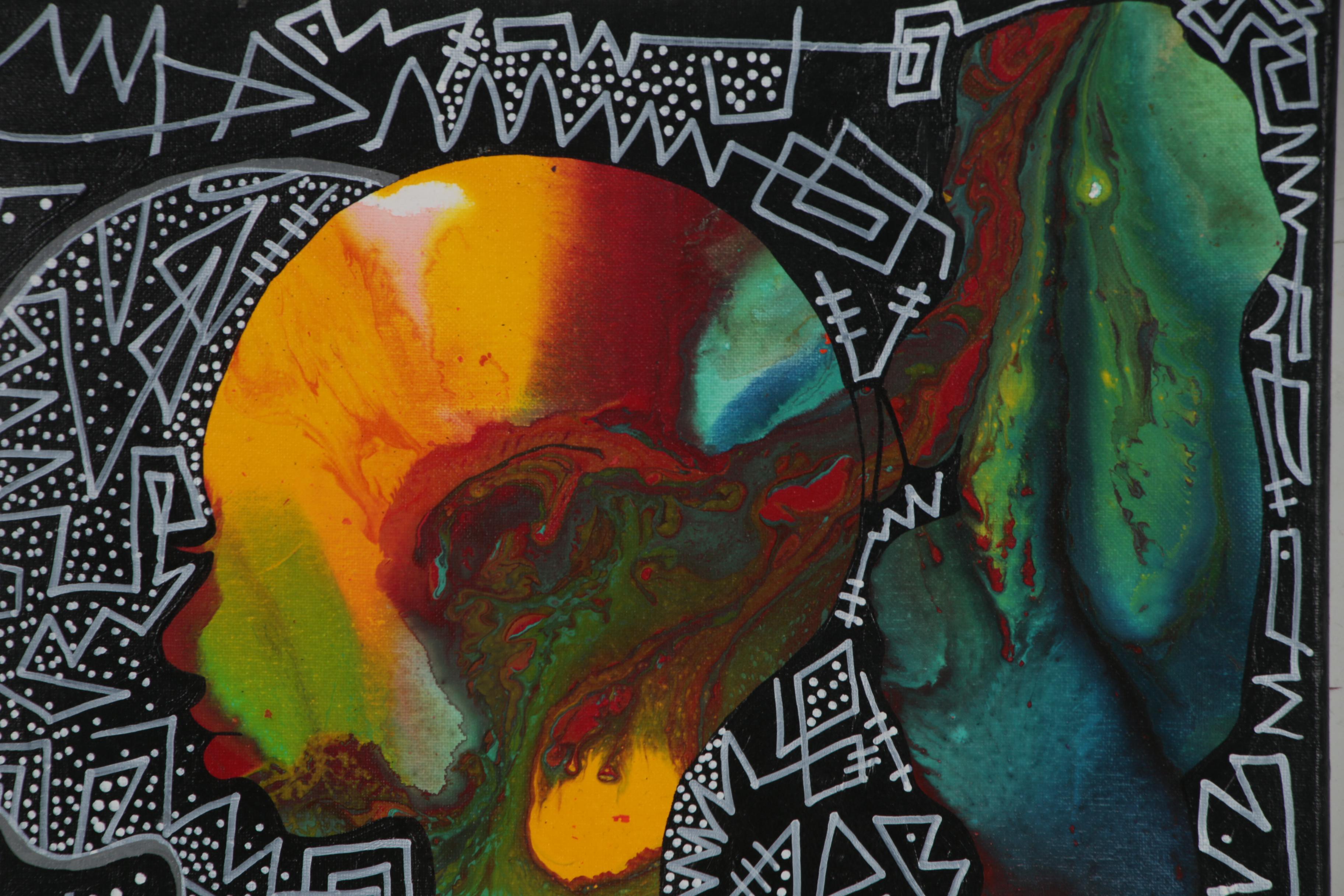 Abiola Idowu Mixed Media Painting "HOPE I"