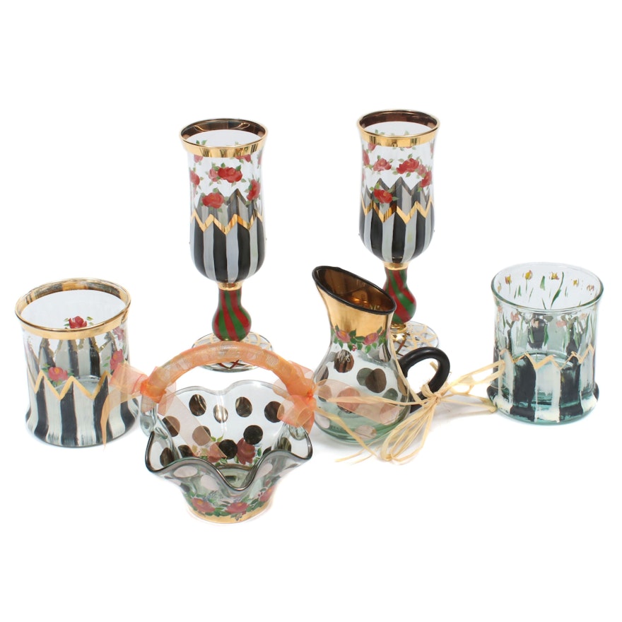 MacKenzie-Childs "Circus" Stemware and Other Table Accessories