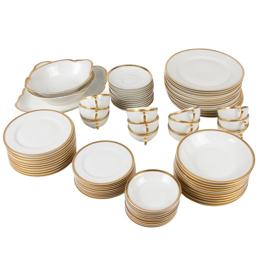 Haviland Gilt-Accented Porcelain Dinnerware, circa 1900s