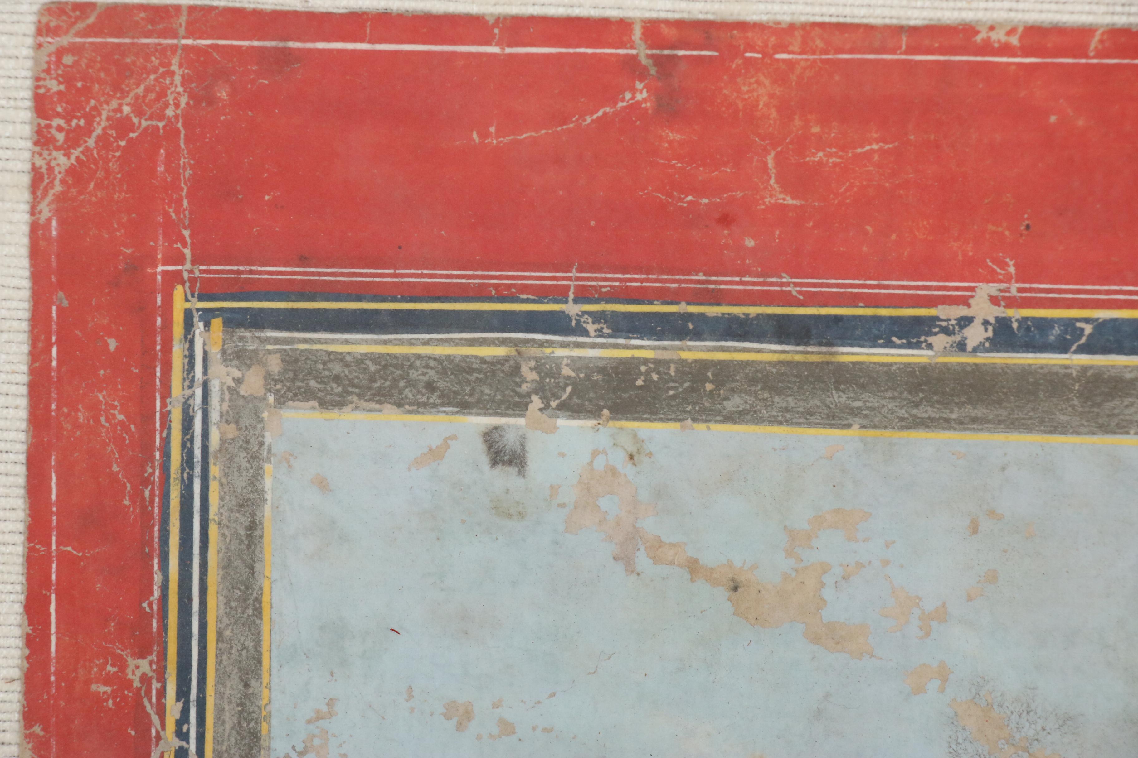 Indian Mughal-Style Erotic Gouache Illustration