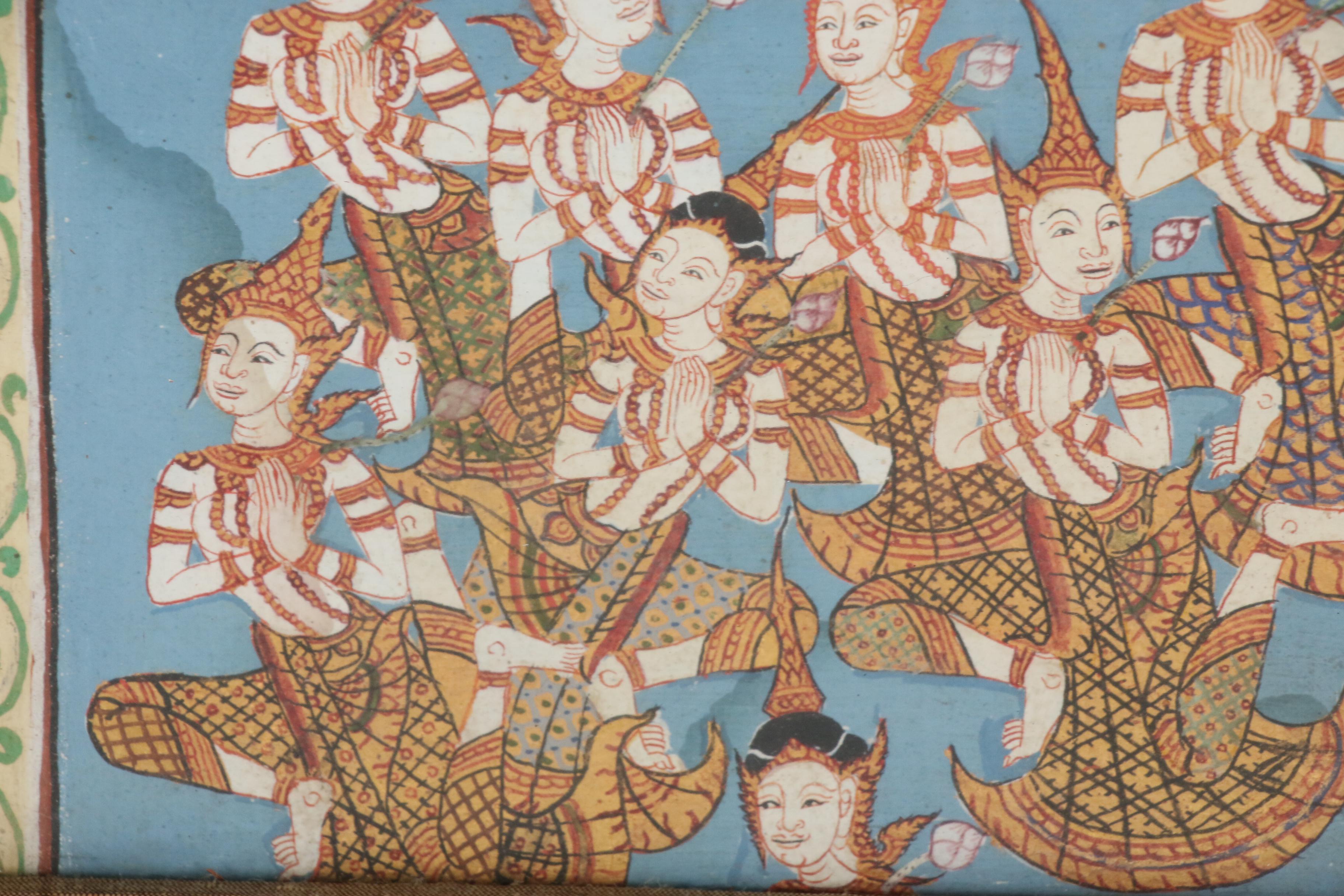 Thai Gouache Illustrations of Devas from the Legend of Phra Malai