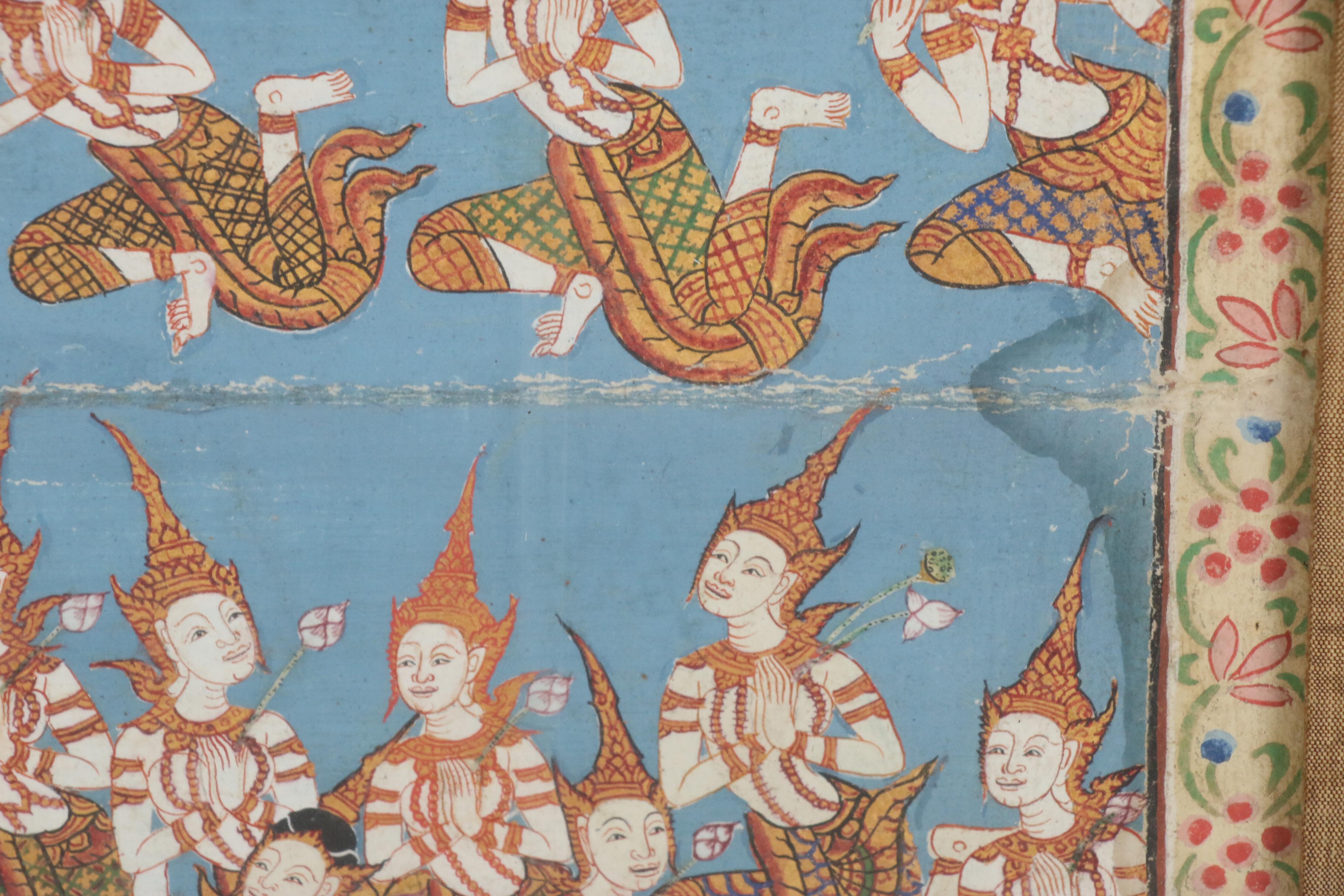 Thai Gouache Illustrations of Devas from the Legend of Phra Malai