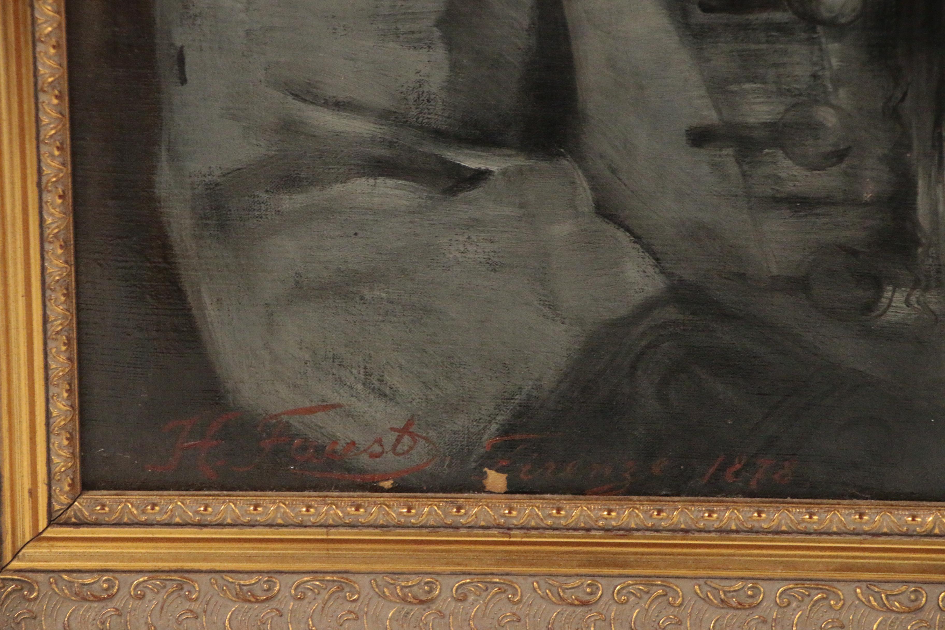 Heinrich Faust Oil Painting "Firenze," 1878