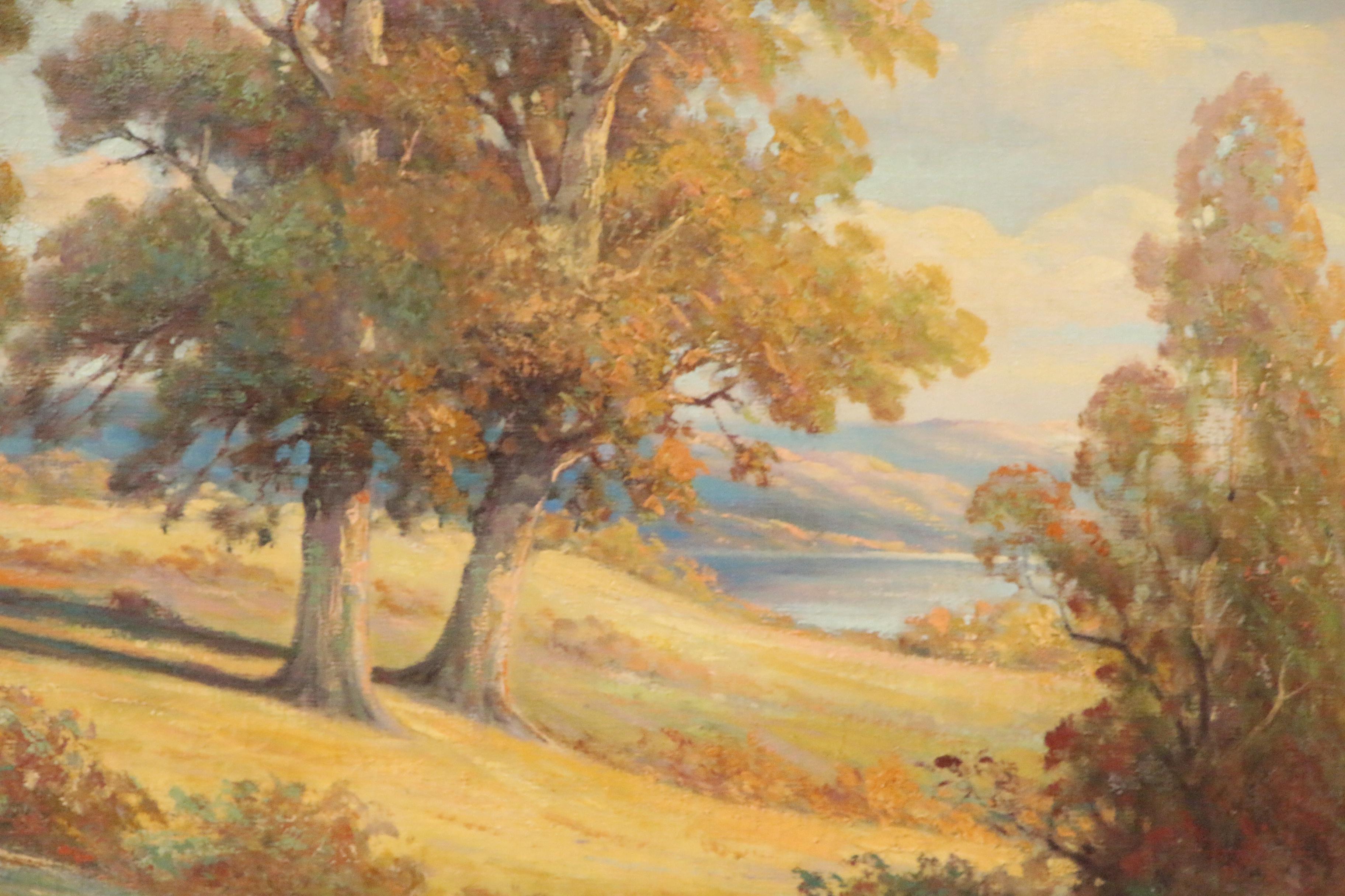 Oil Painting Attributed to Bruce Crane "Forest Lake, Spring Valley"
