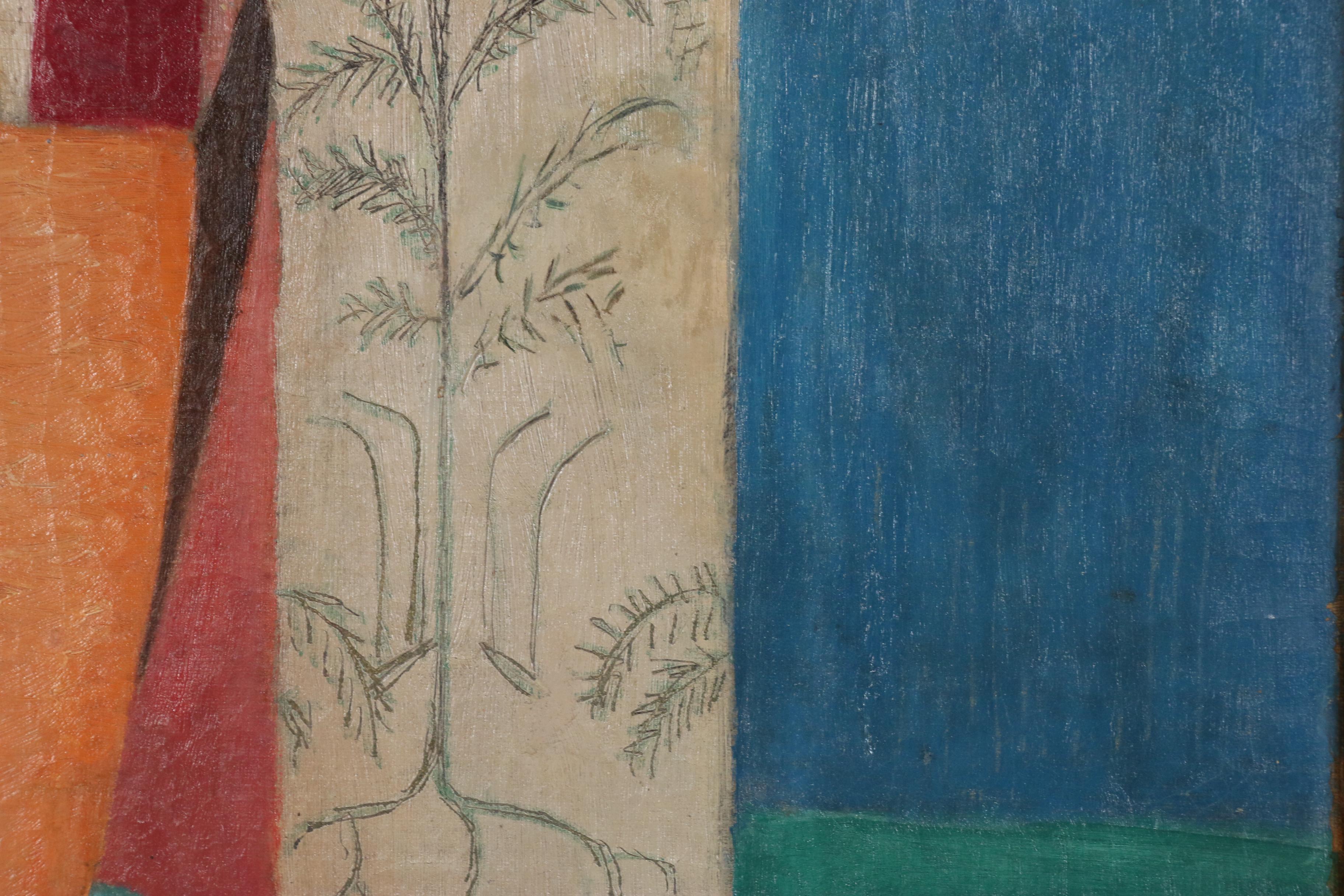 Theodore Gilbert Haupt Abstract Oil Painting, 1935