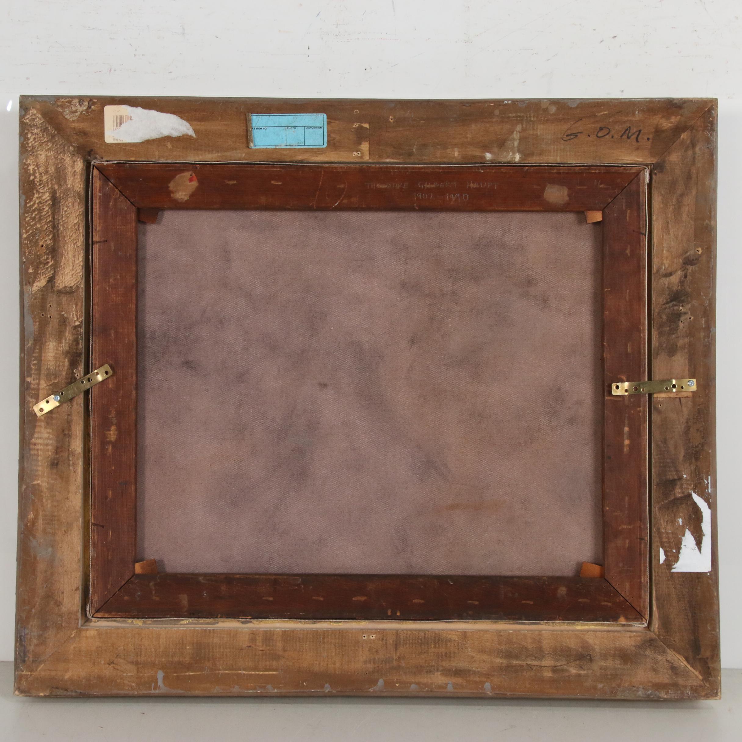 Theodore Gilbert Haupt Abstract Oil Painting, 1935