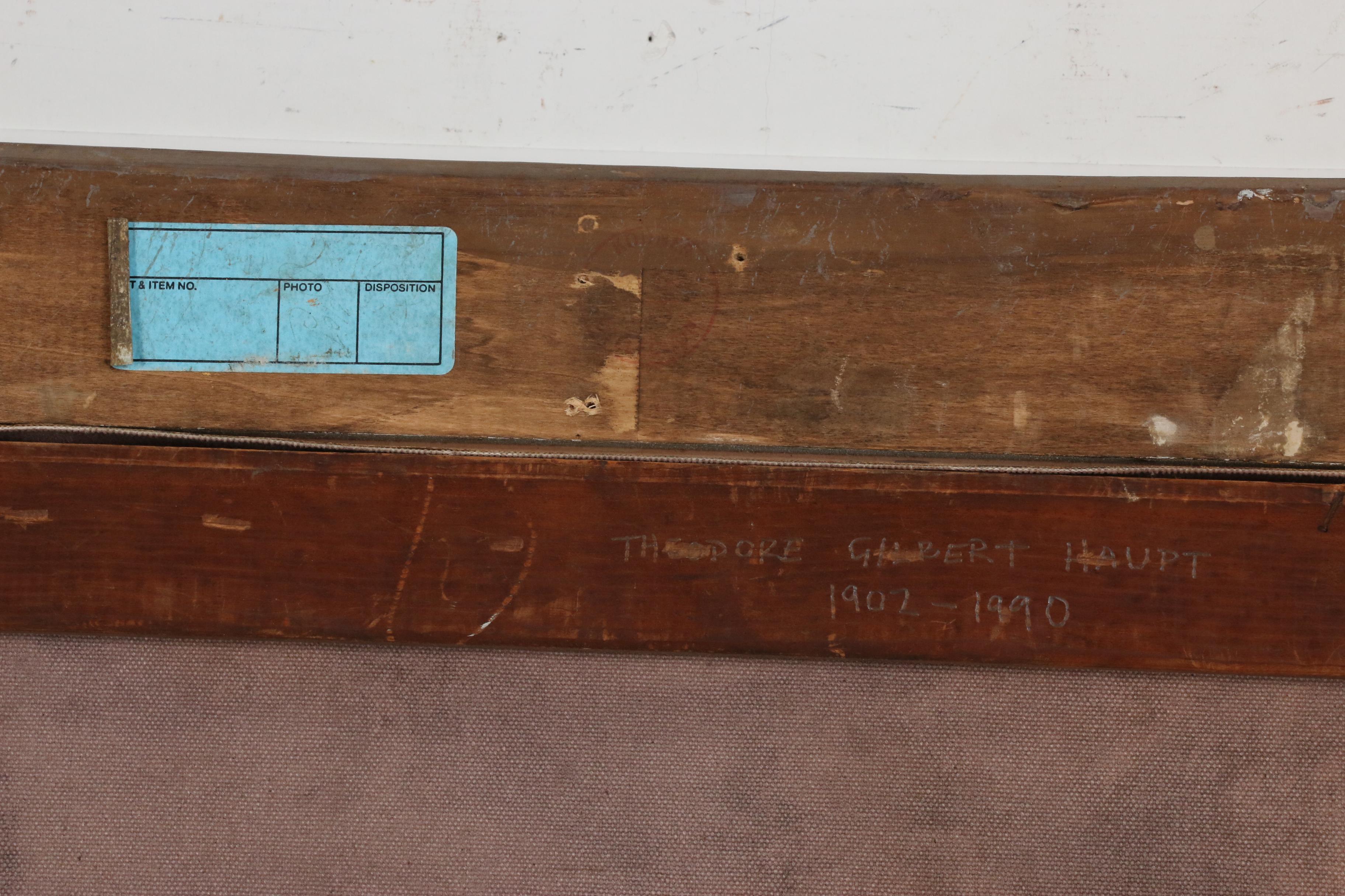 Theodore Gilbert Haupt Abstract Oil Painting, 1935