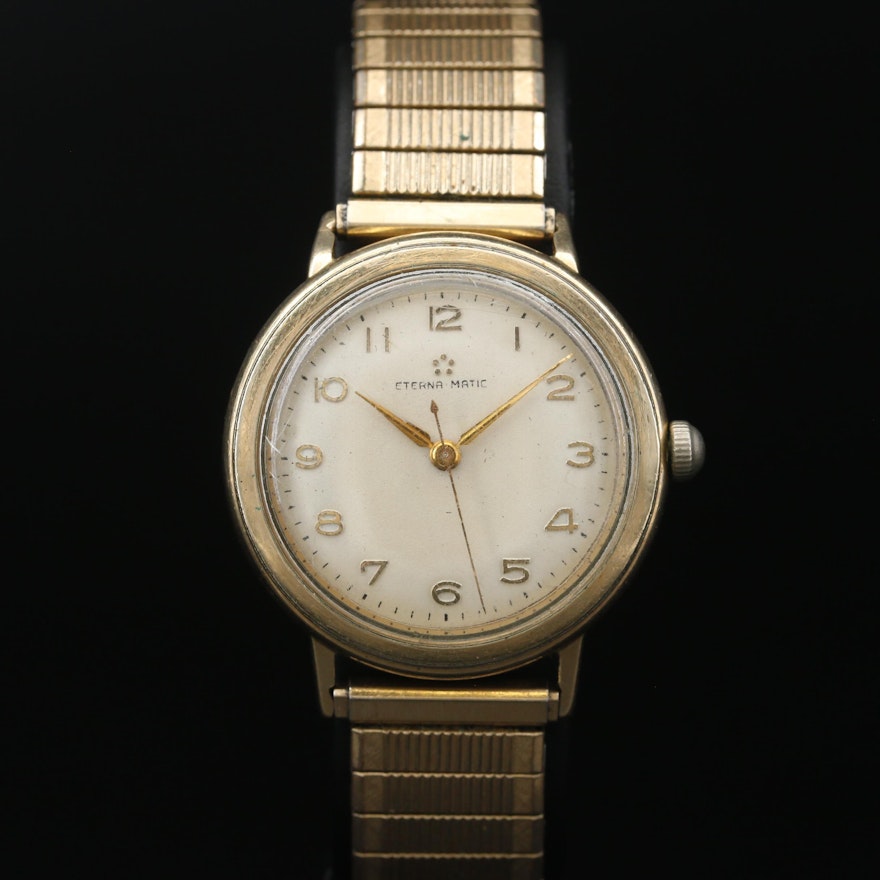 Eterna 14K Gold Filled Automatic Wristwatch, Vintage