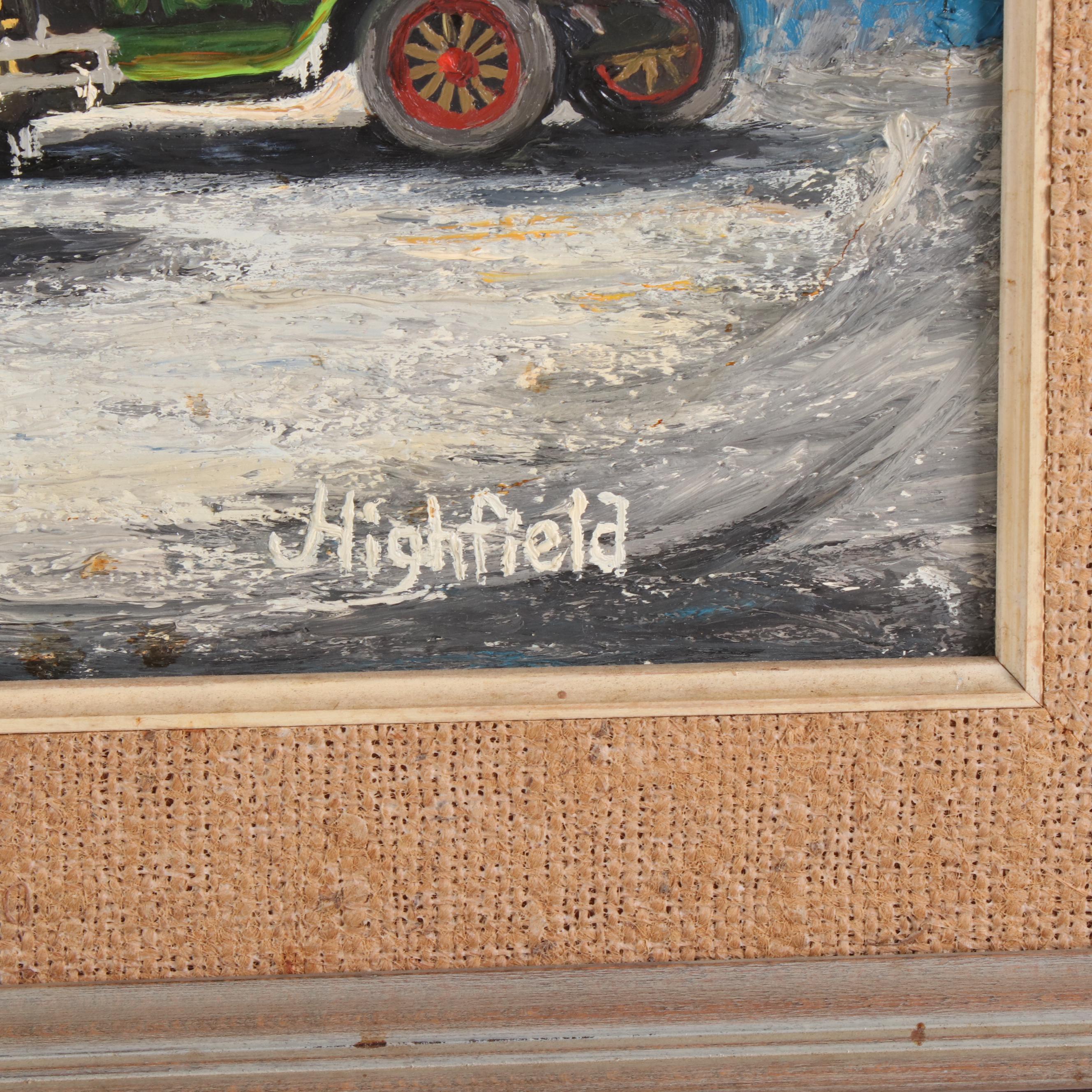 Oil Painting of Gilbert's Shoe Store